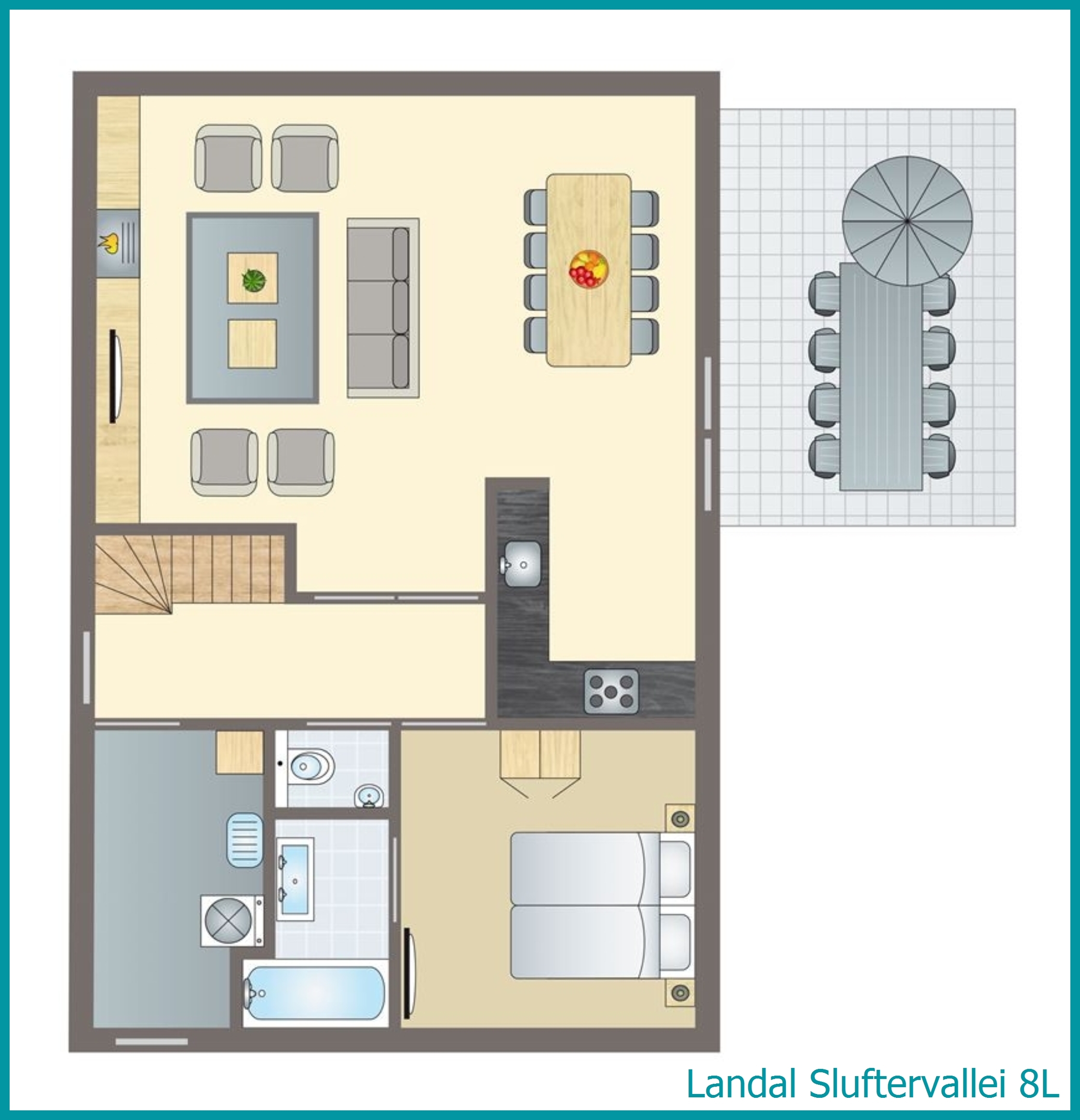 8-Personen-Ferienhaus 8L in Sluftervallei