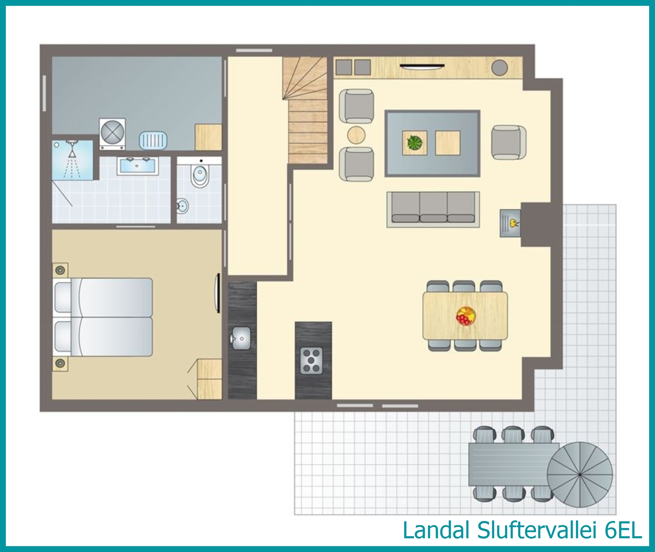 bungalow 6 personnes 6EL à Sluftervallei