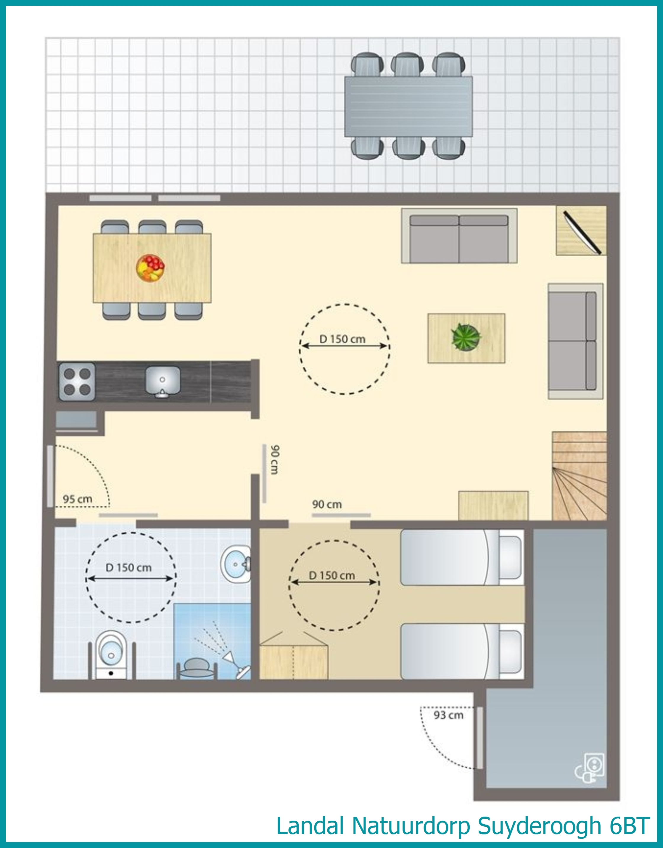 4-6-Personen-Ferienhaus 6BT in Natuurdorp Suyderoogh
