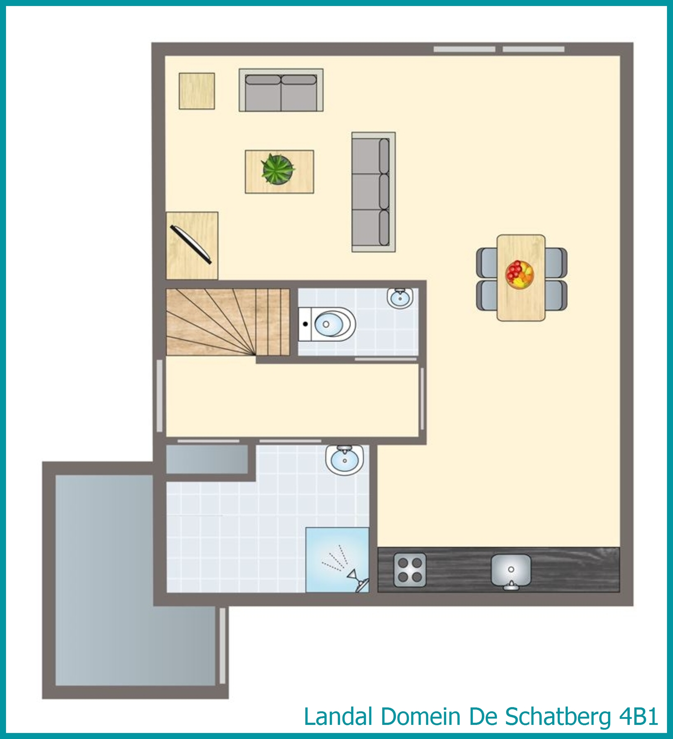 4-Personen-Ferienhaus 4B1 in Domein De Schatberg