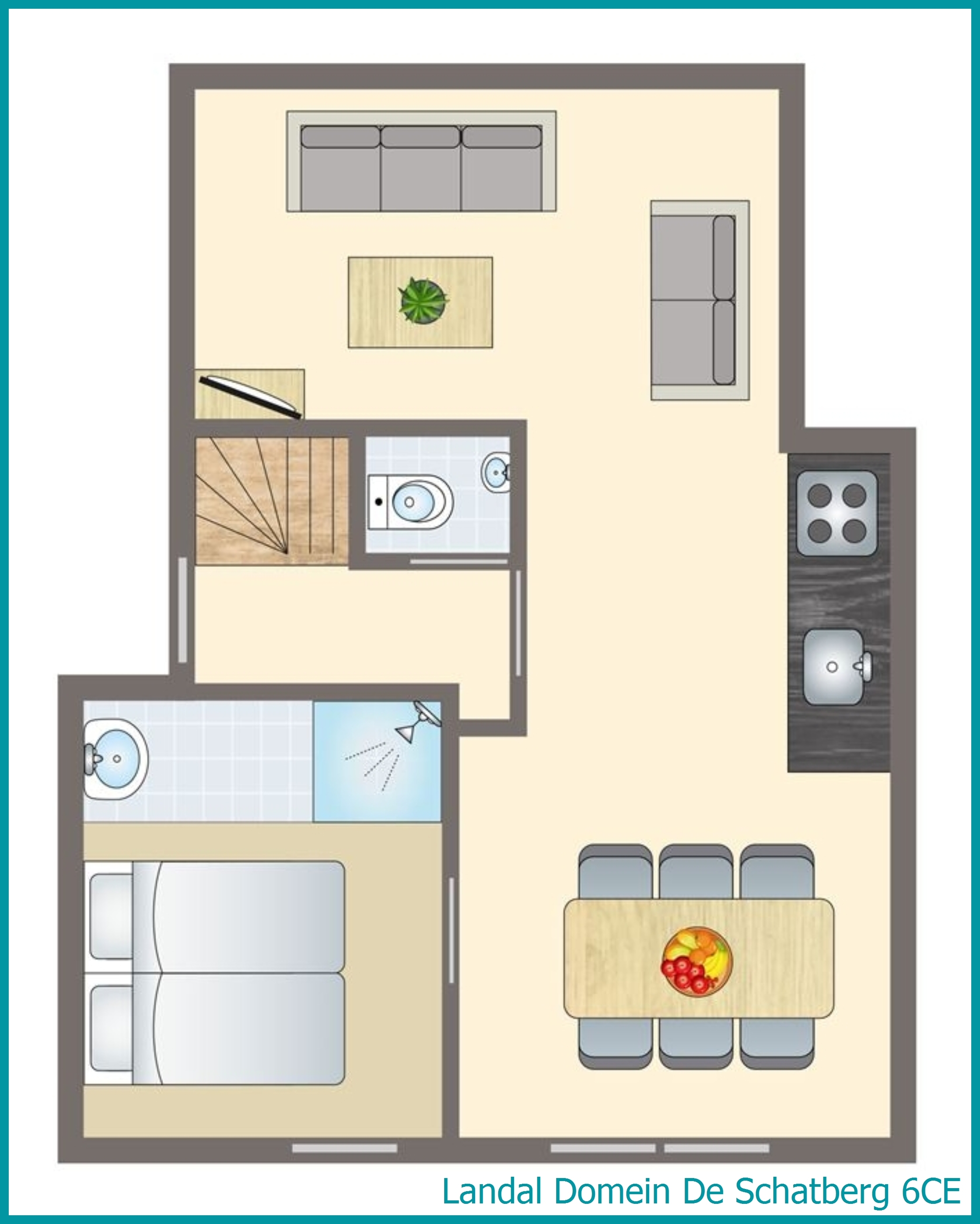 6-Personen-Ferienhaus 6CE in Domein De Schatberg