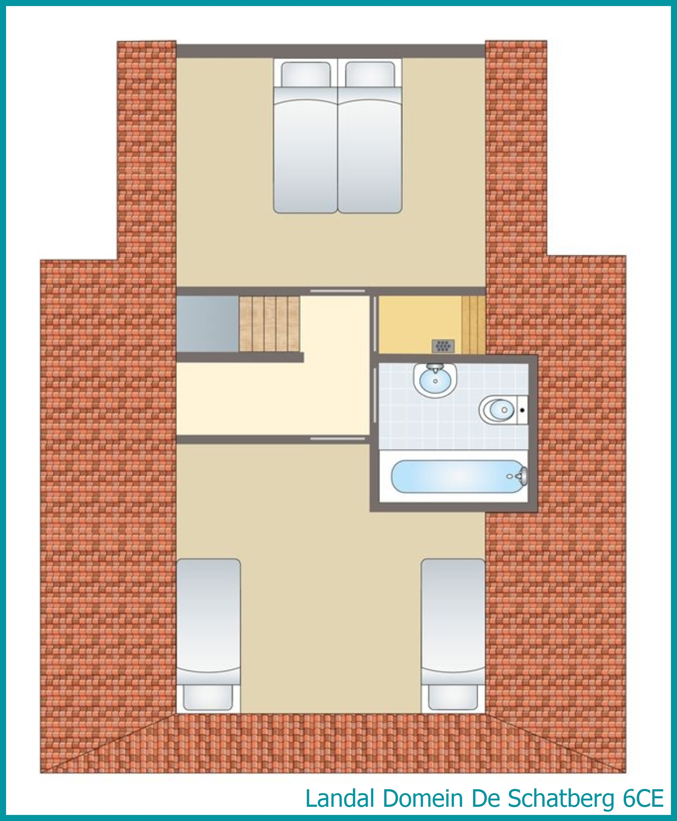 6-Personen-Ferienhaus 6CE in Domein De Schatberg