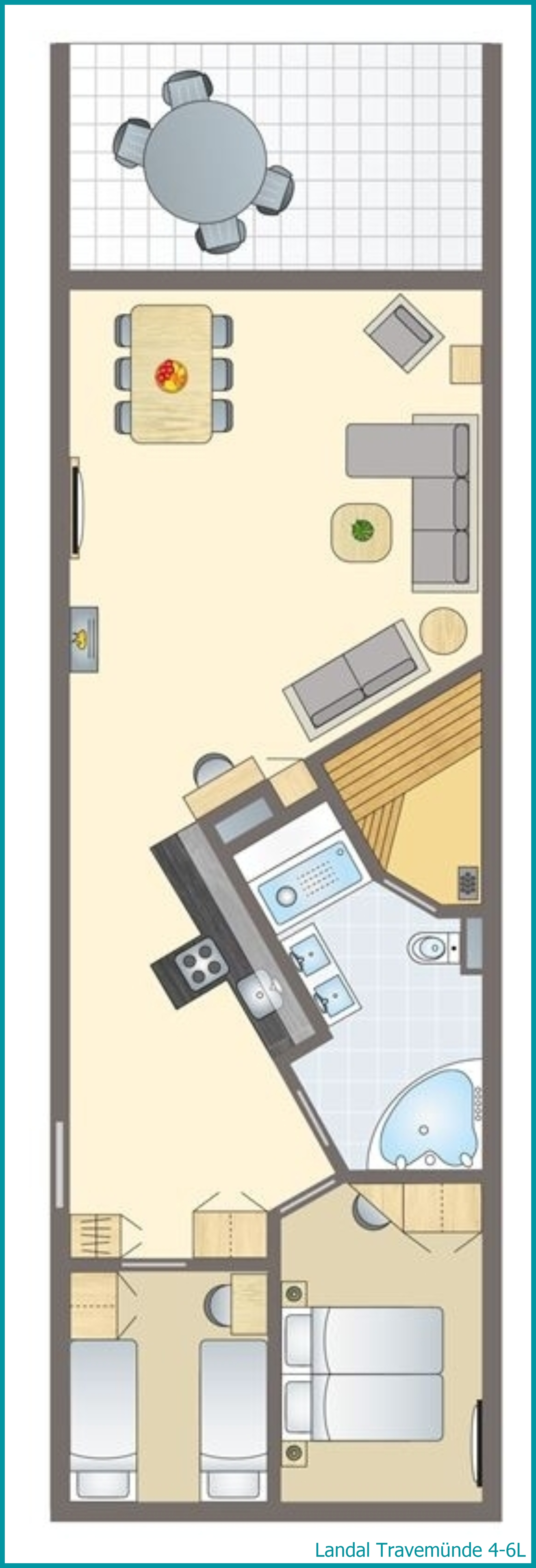 4-6-Personen-Ferienwohnung 4-6L in Travemünde