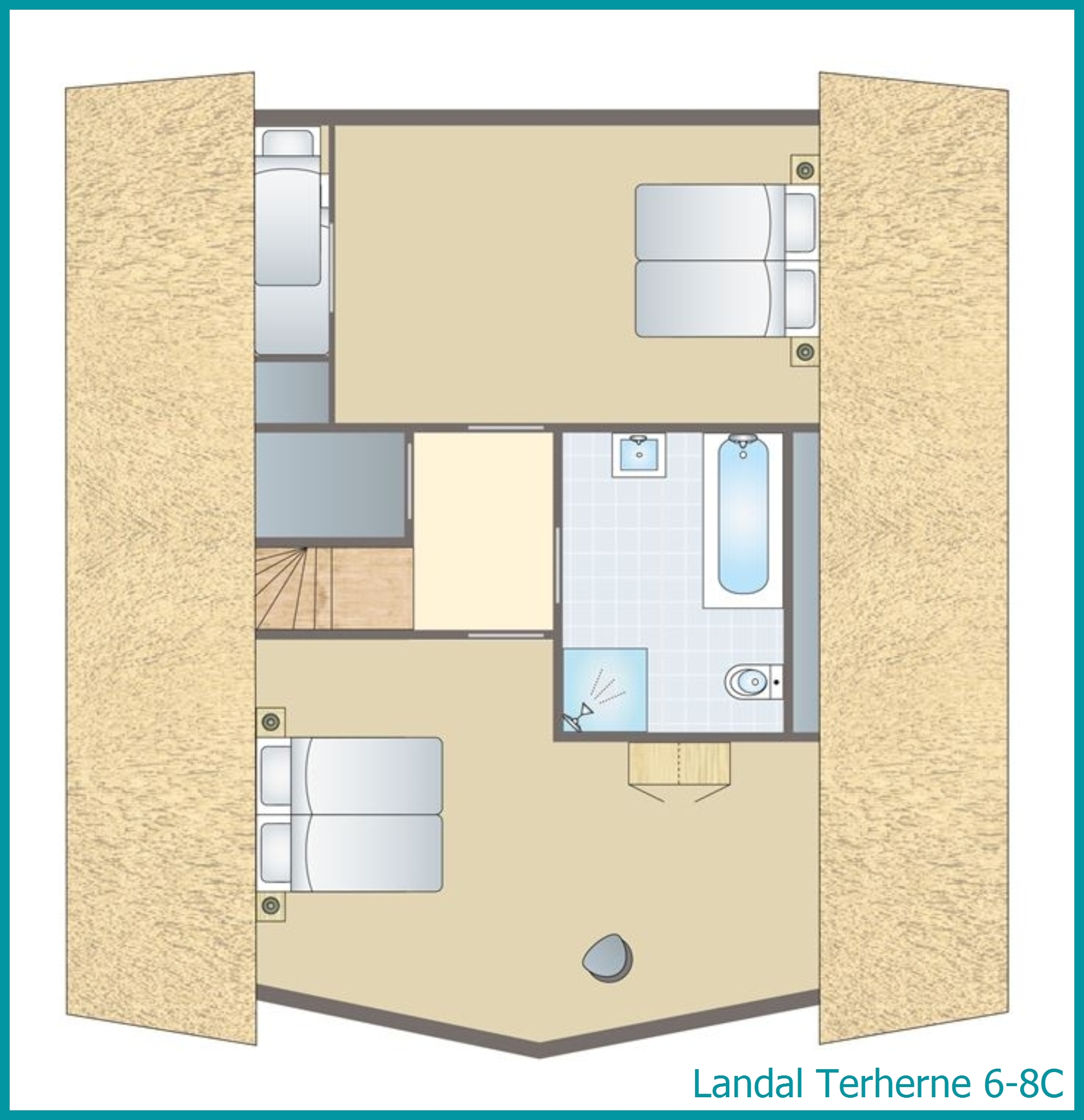 6-8-Personen-Unterkunft 6-8C in Terherne