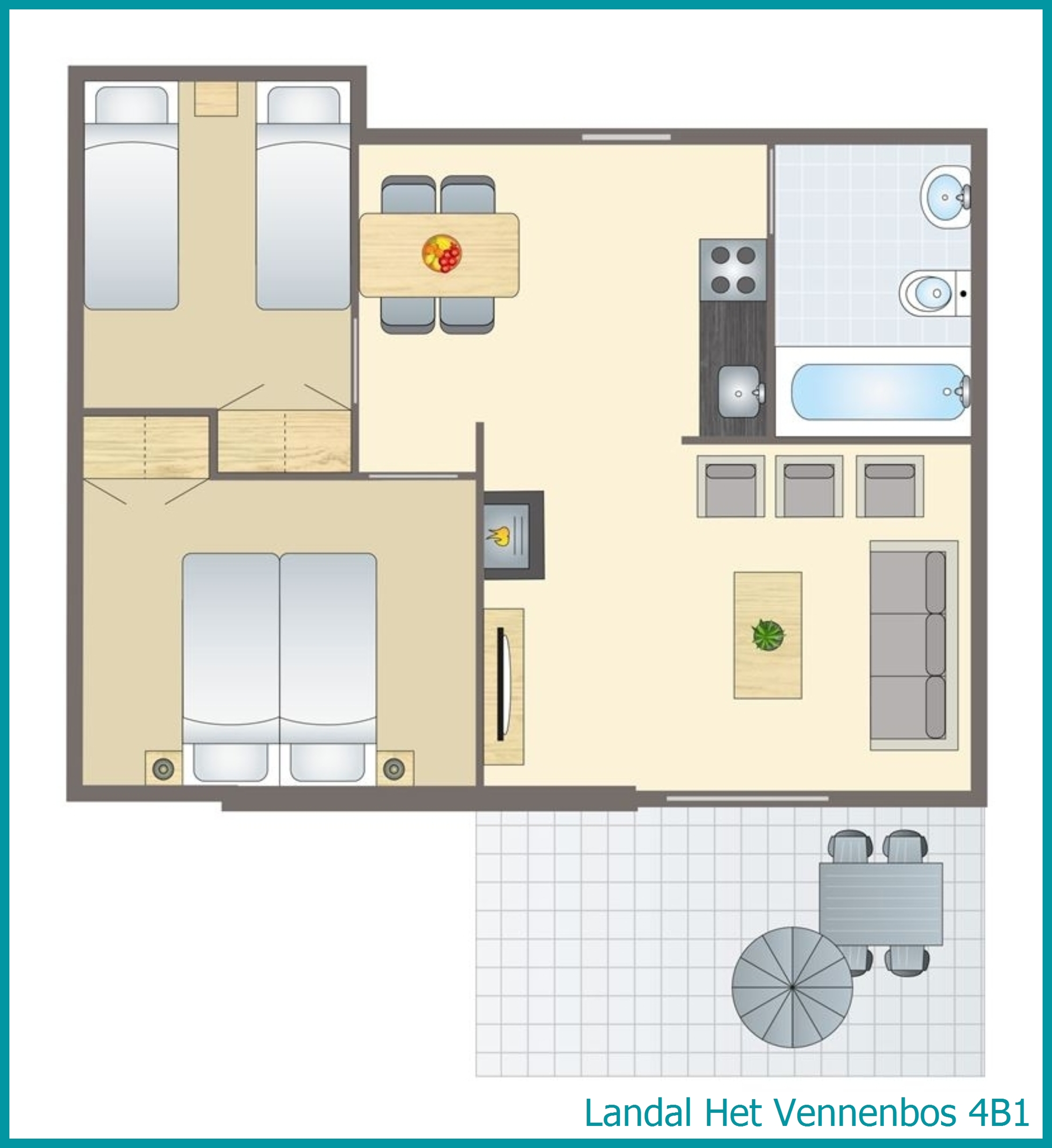 4-Personen-Ferienhaus 4B1 in Het Vennenbos