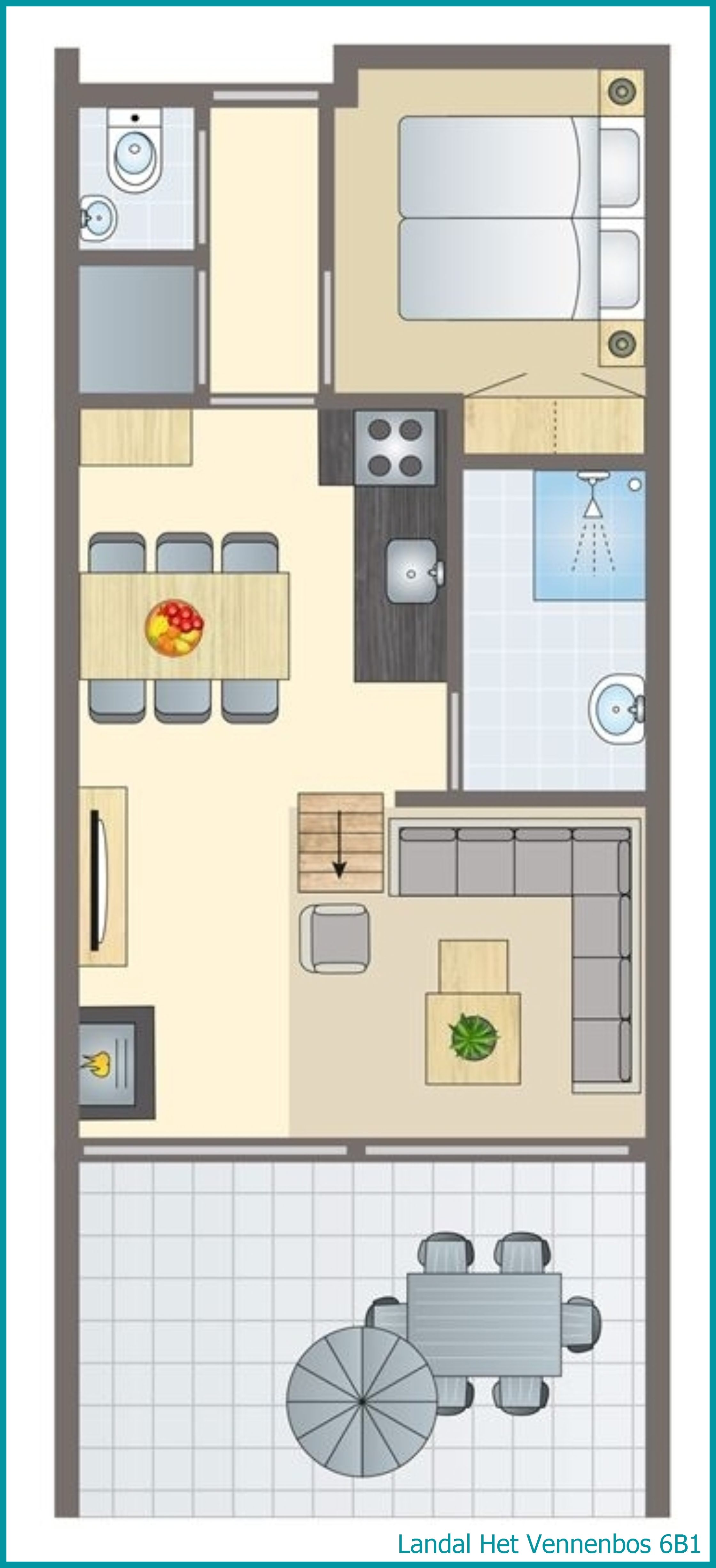 6-Personen-Ferienhaus 6B1 in Het Vennenbos
