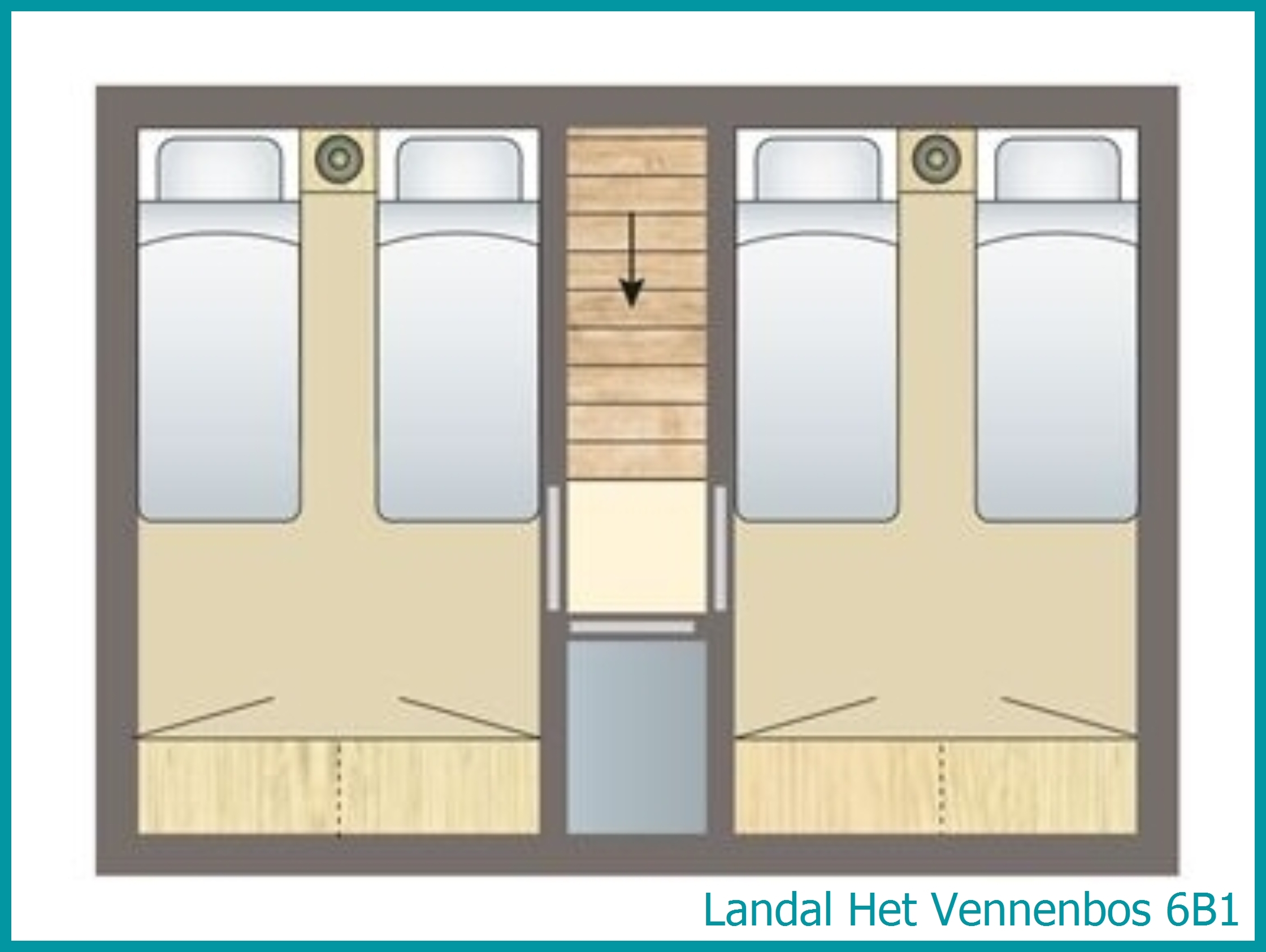 bungalow 6 personnes 6B1 à Het Vennenbos