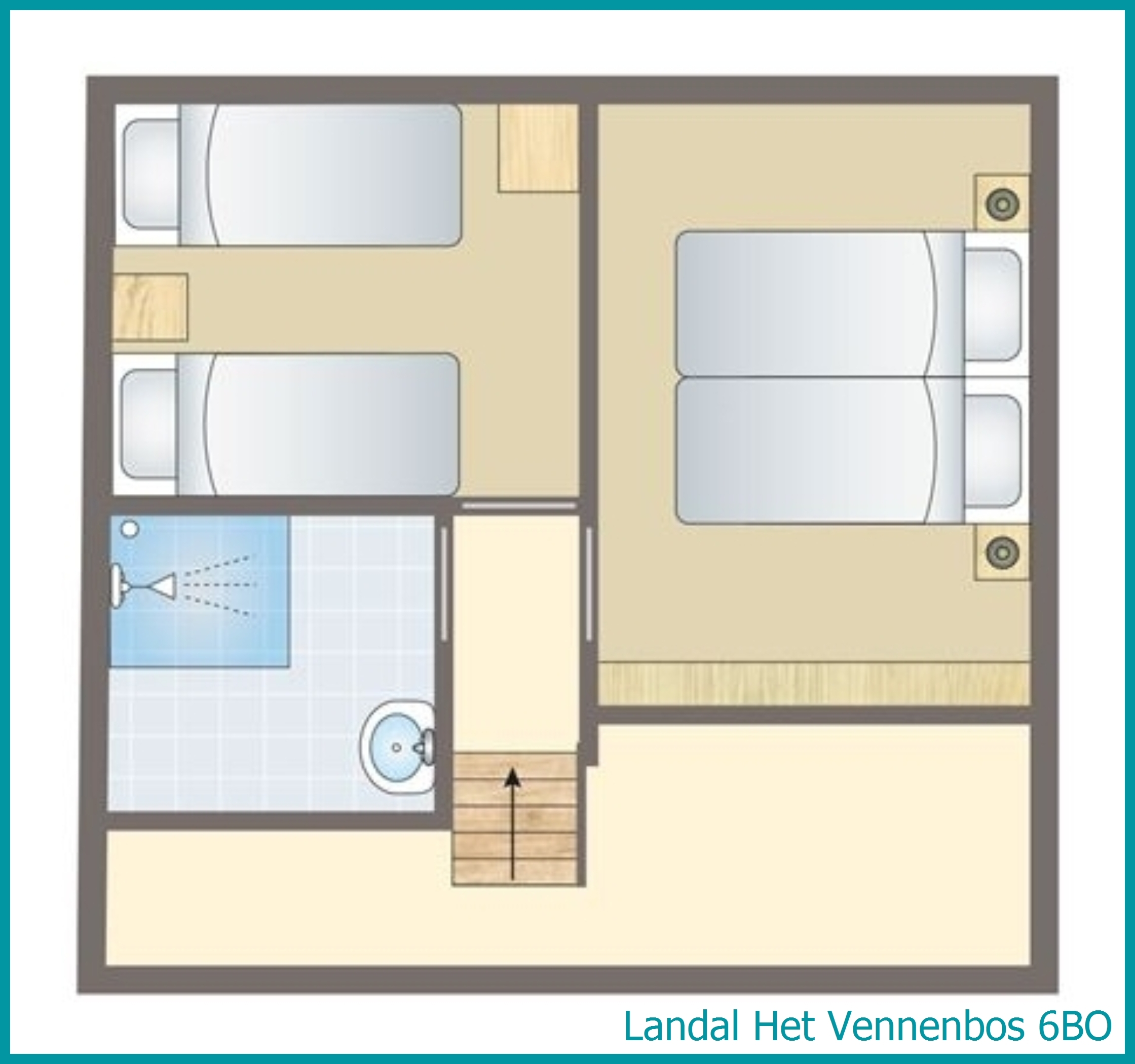bungalow 6 personnes 6BO à Het Vennenbos