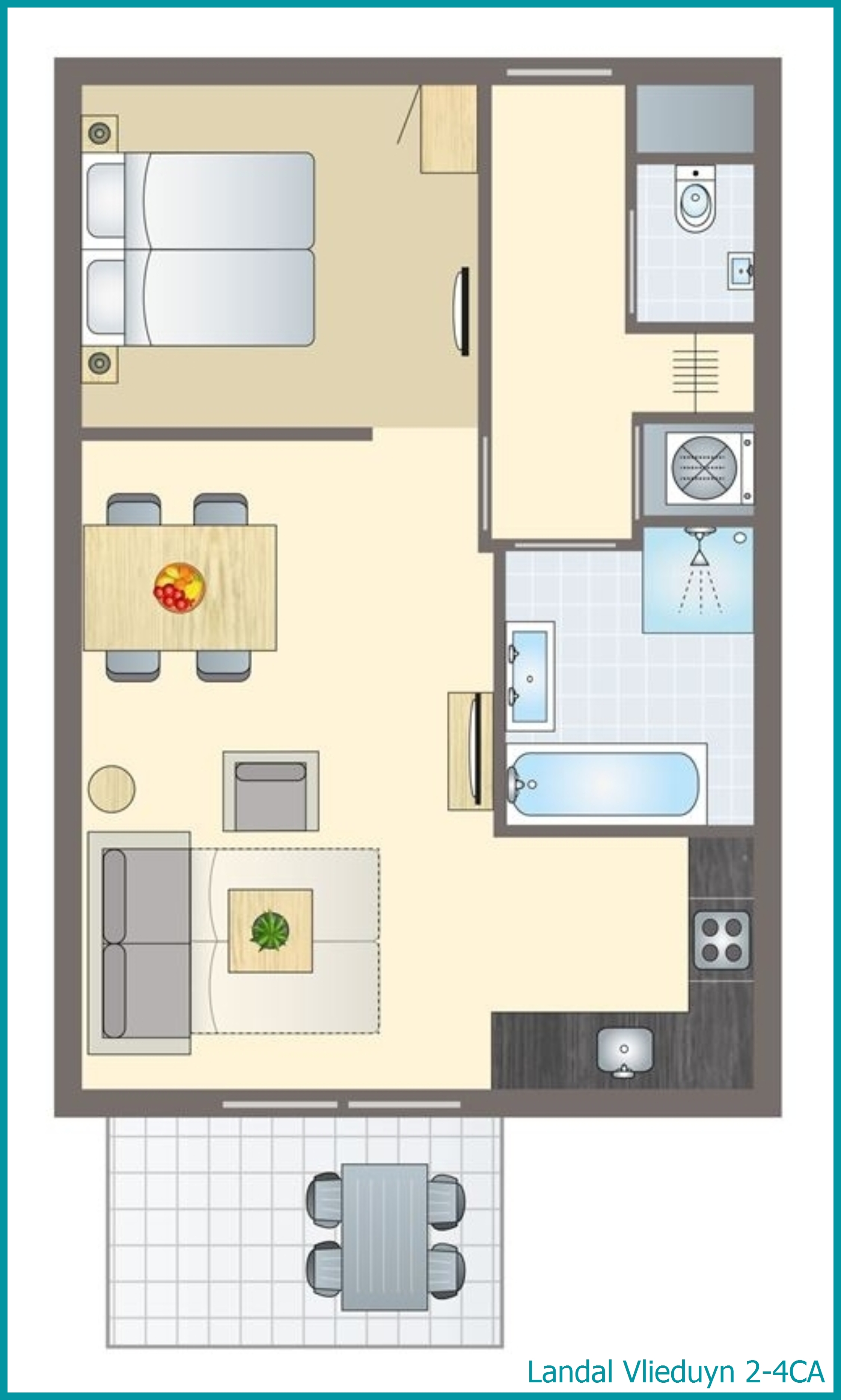 2-4-Personen-Ferienwohnung 2-4CA in Vlieduyn