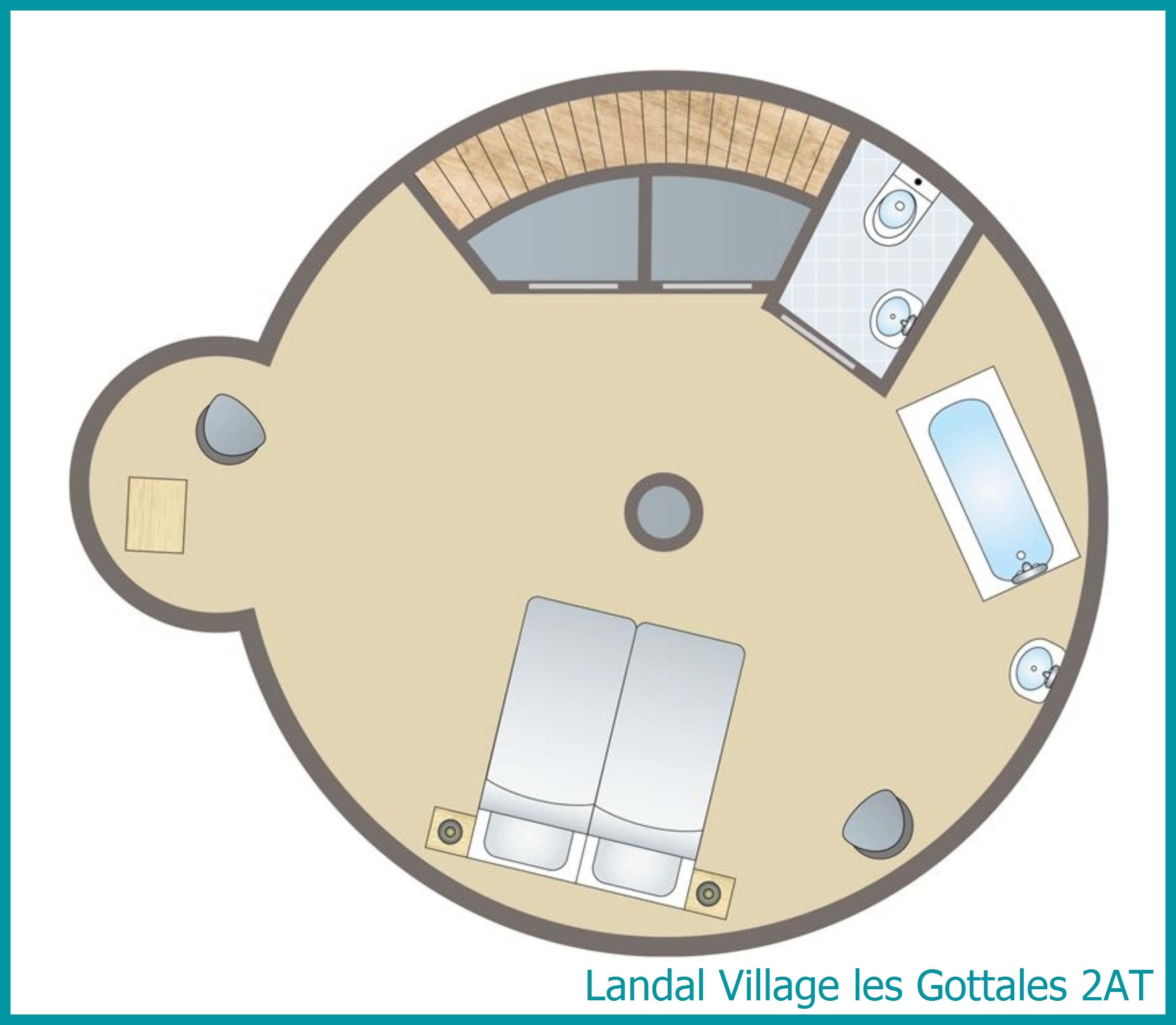 2-Personen-Turm 2AT in Village les Gottales