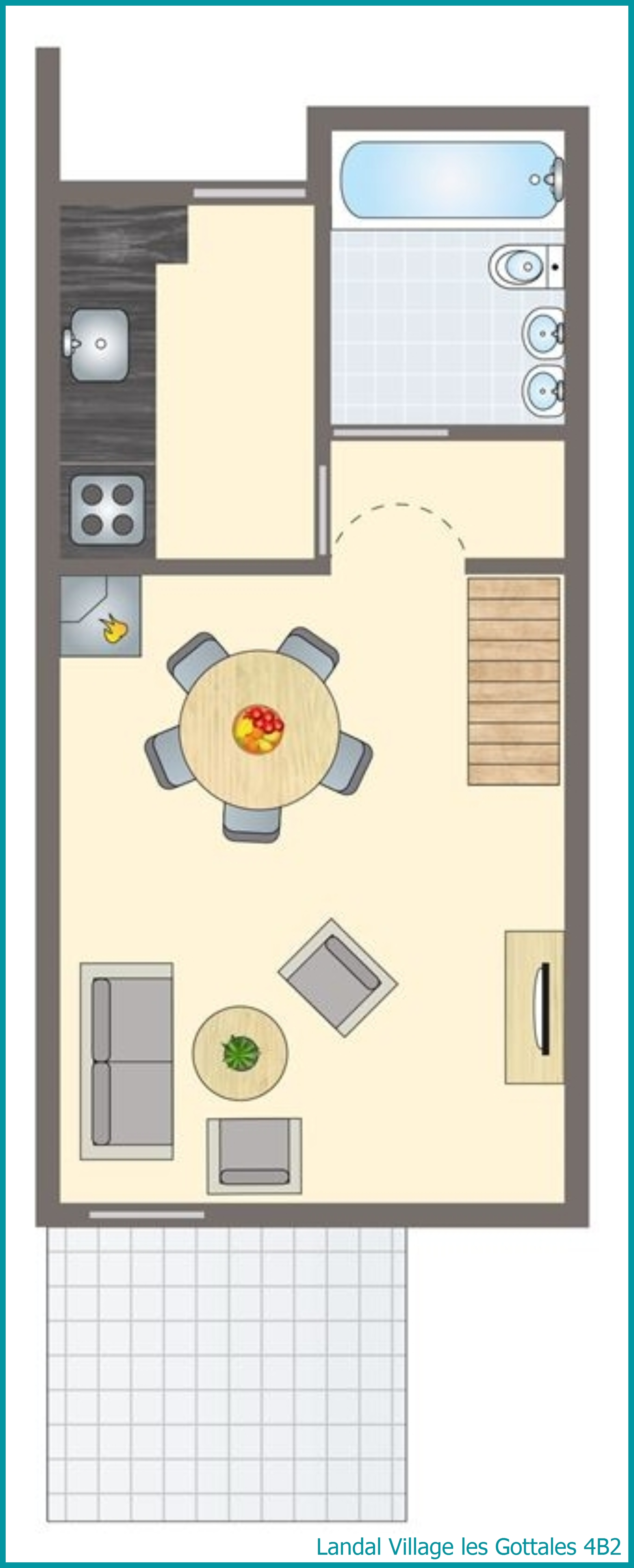 4-Personen-Ferienhaus 4B2 in Village les Gottales