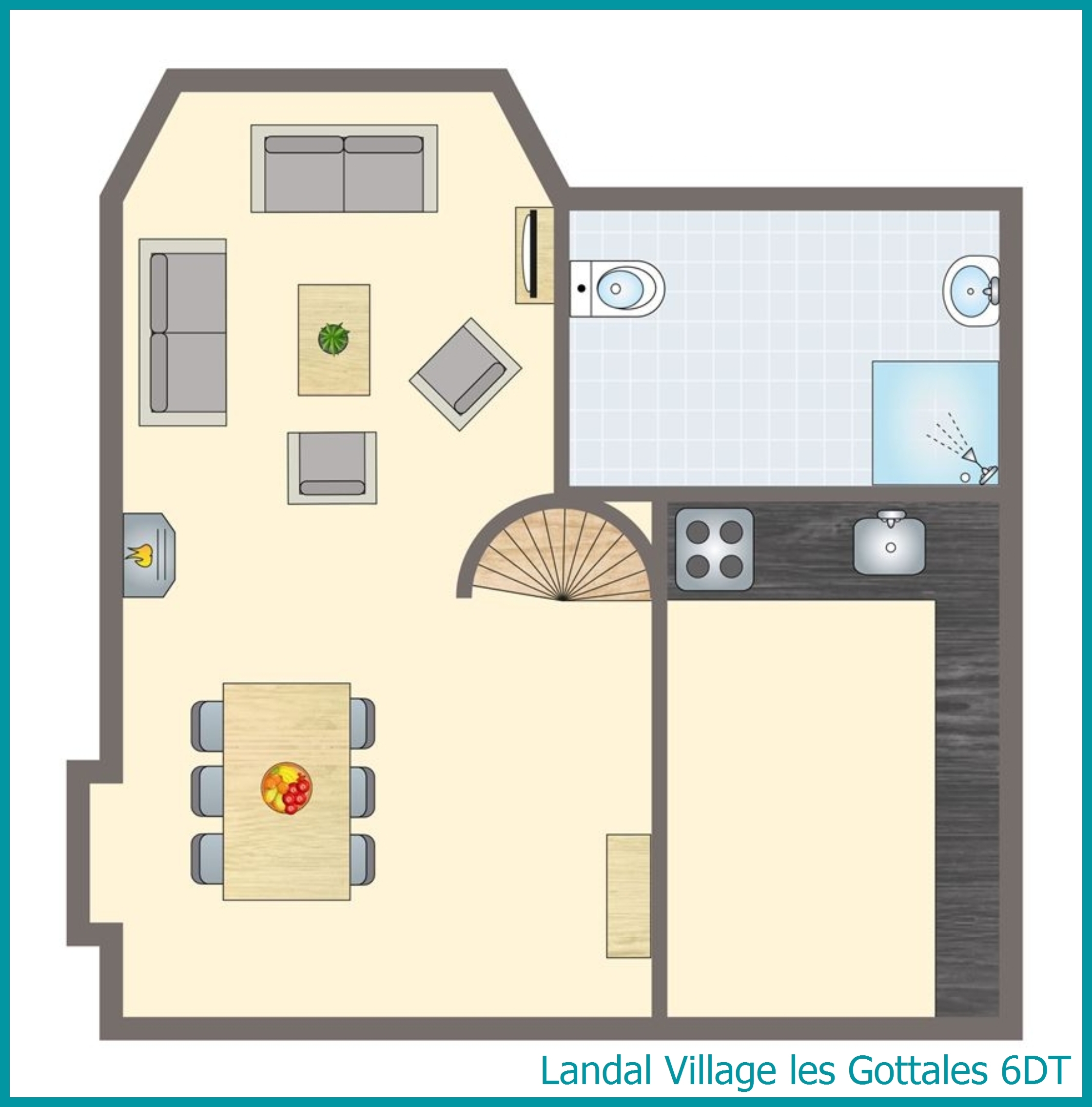 6-Personen-Turm 6DT in Village les Gottales