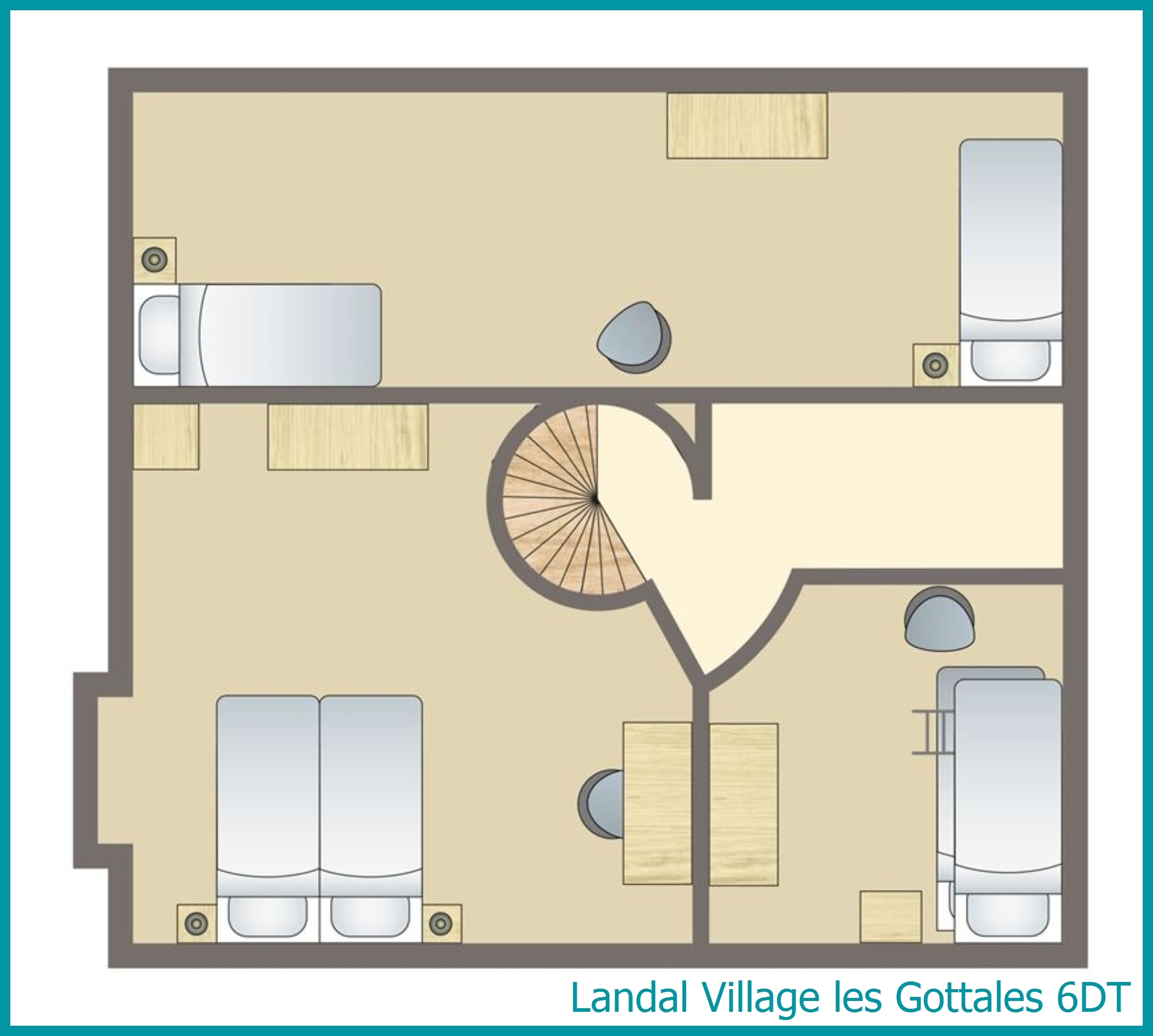 6-Personen-Turm 6DT in Village les Gottales
