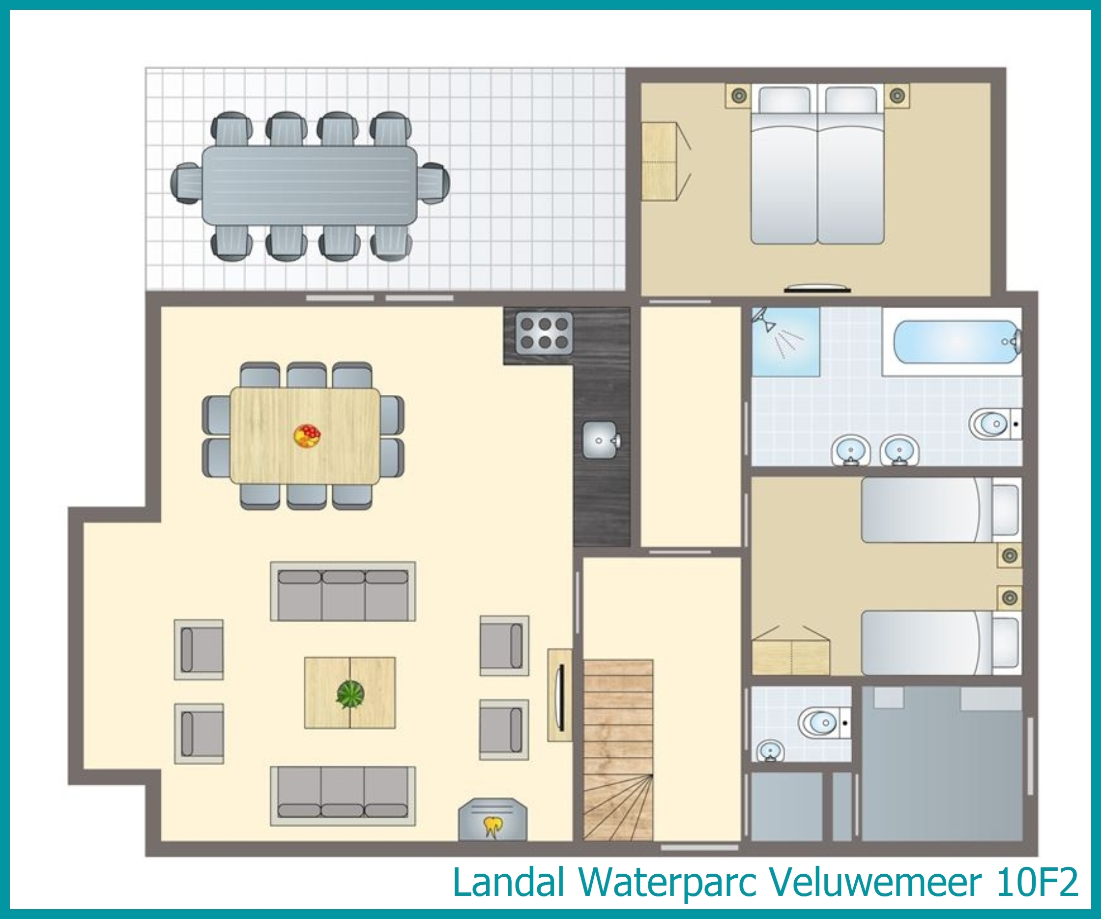 10-Personen-Villa 10F2 in Waterparc Veluwemeer