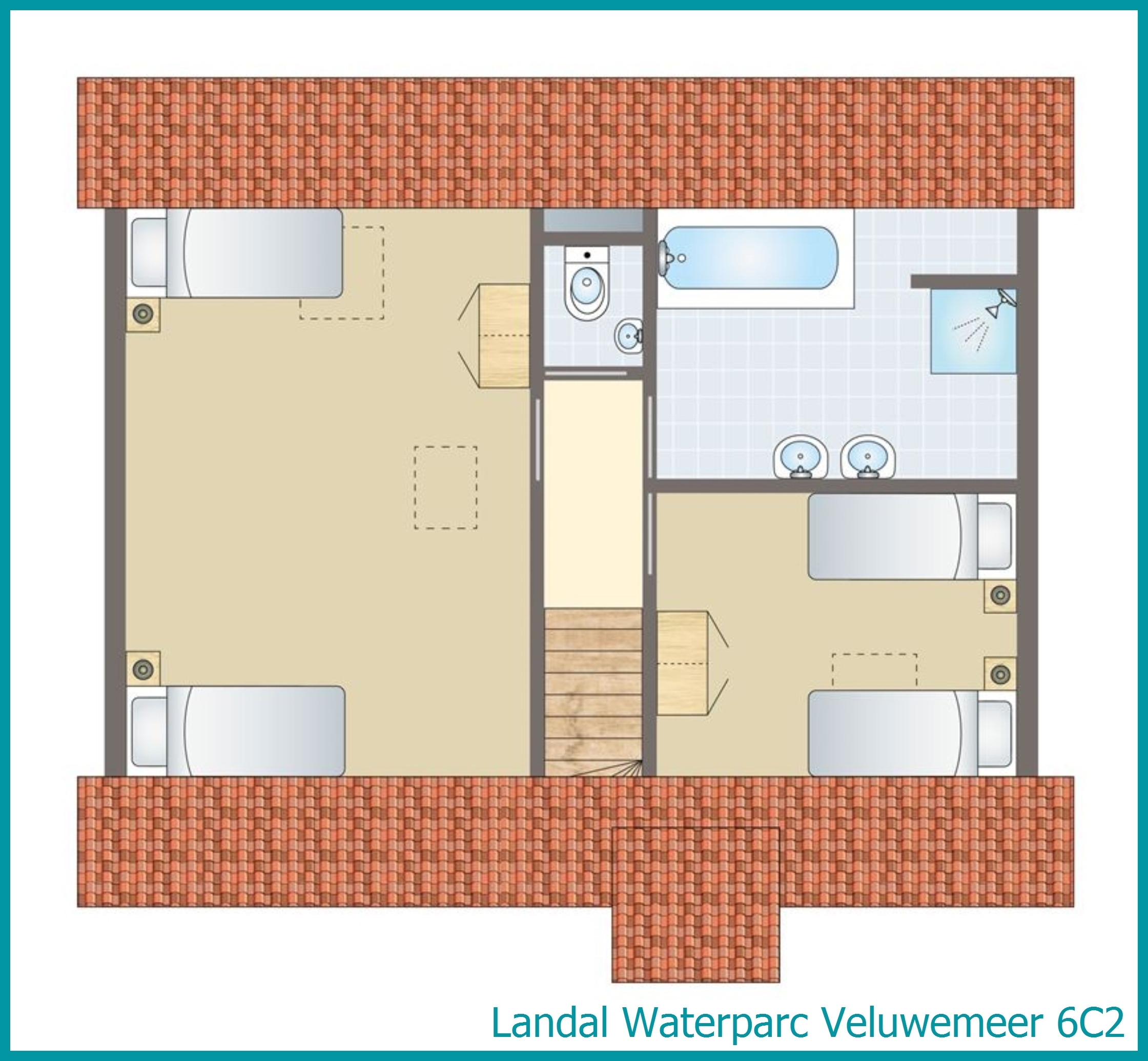 6-Personen-Villa 6C2 in Waterparc Veluwemeer