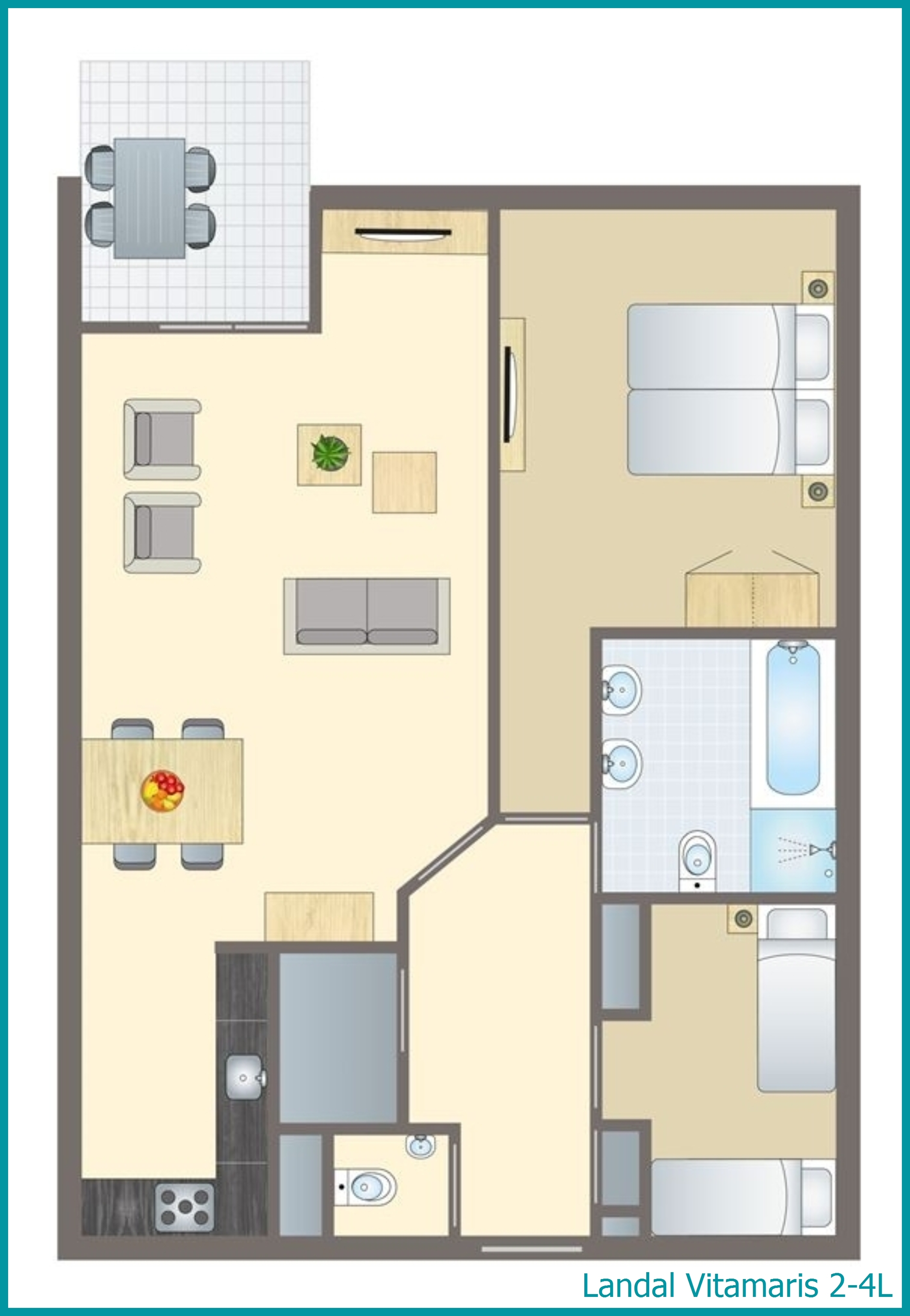 2-4-Personen-Ferienwohnung 2-4L in Vitamaris