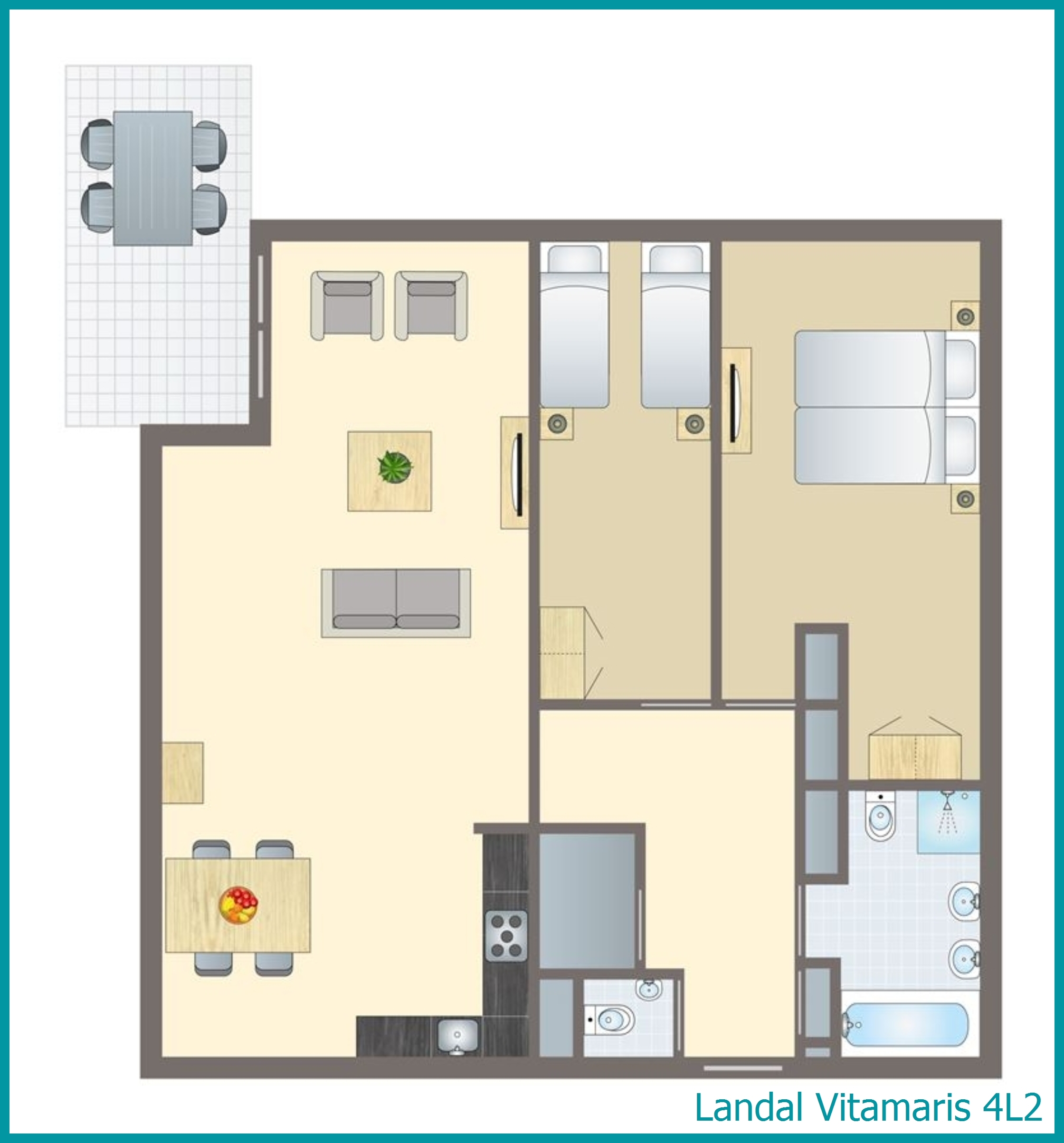 4-Personen-Ferienwohnung 4L2 in Vitamaris