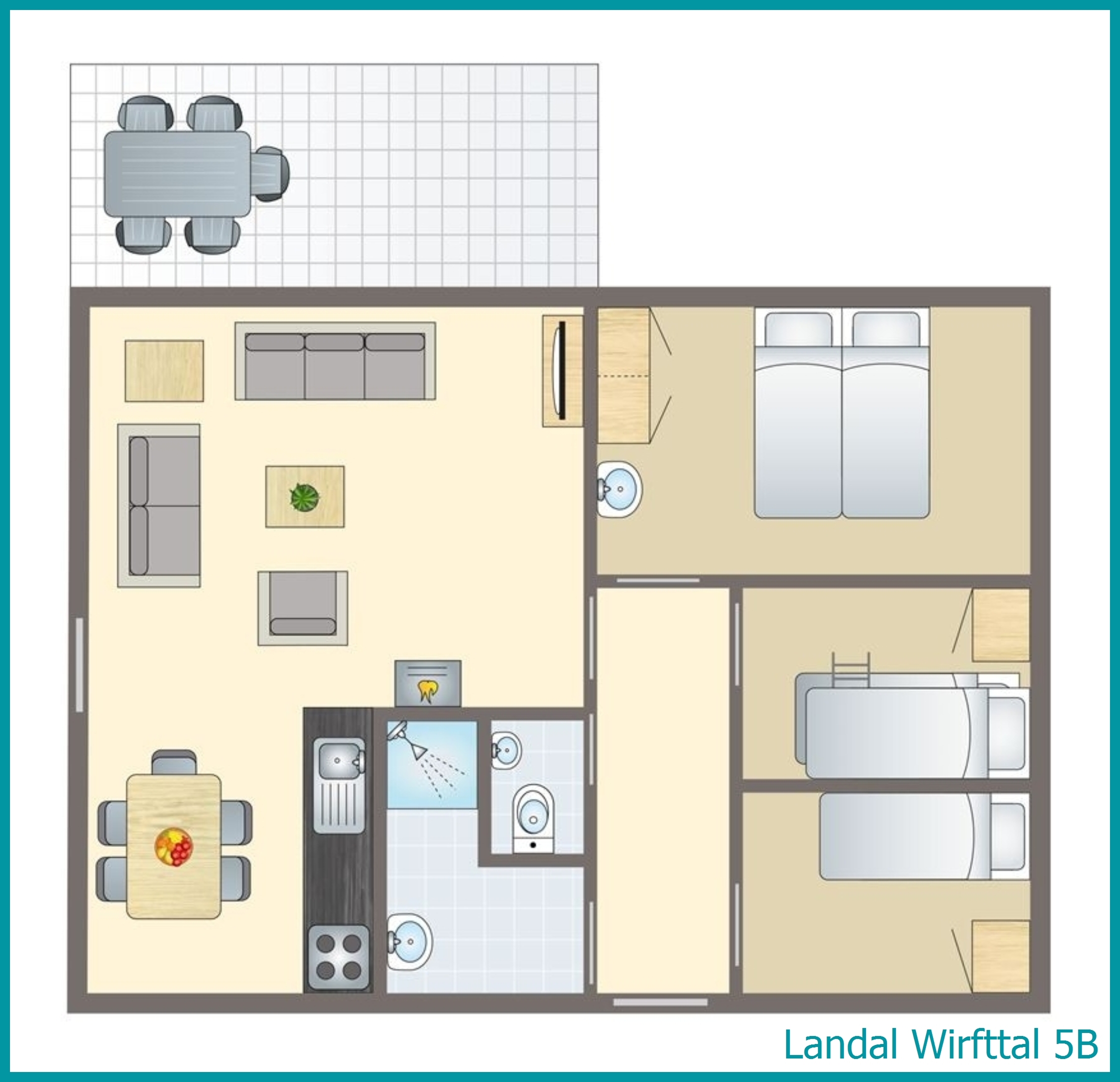 5-Personen-Ferienhaus 5B in Wirfttal