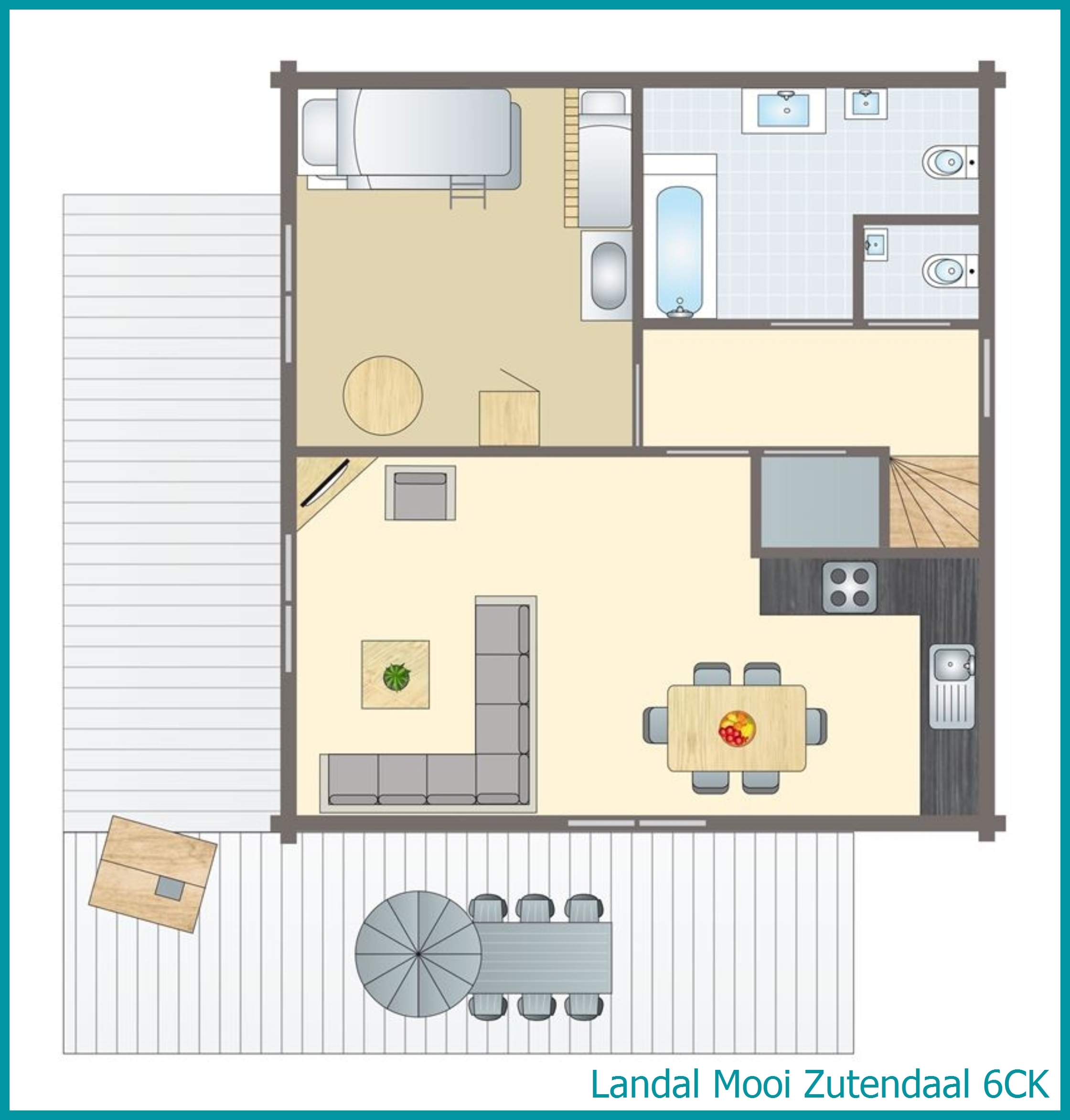 6-Personen-Kinder-Ferienhaus 6CK in Mooi Zutendaal