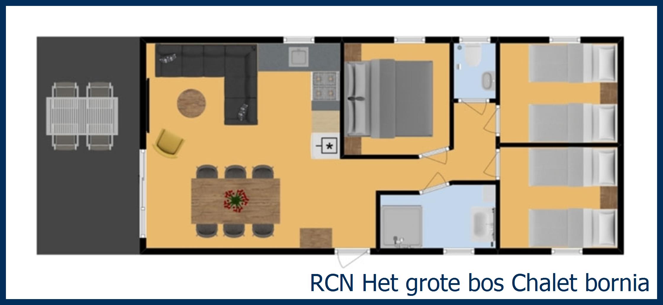 Cabane en bois bornia à Het Grote Bos