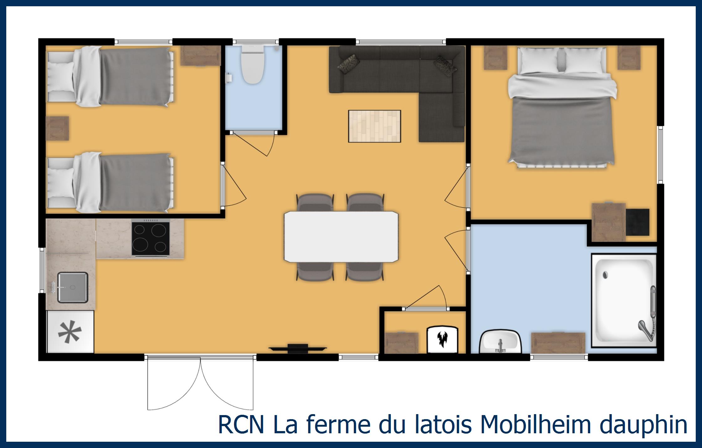 Kindermobilheim Mobilheim dauphin in La Ferme du Latois