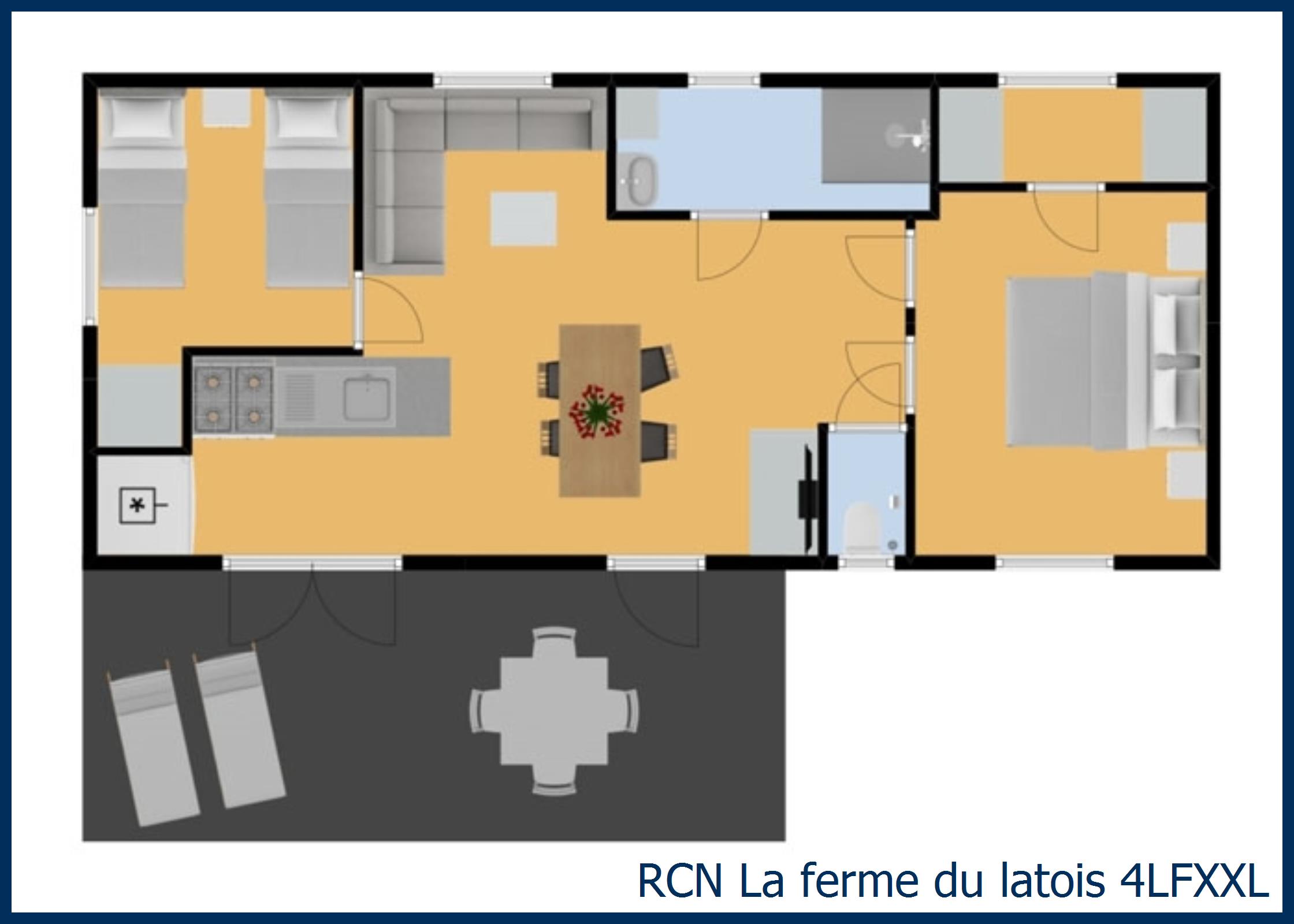 Mobil home etoile de mer 4LFXXL à La Ferme du Latois