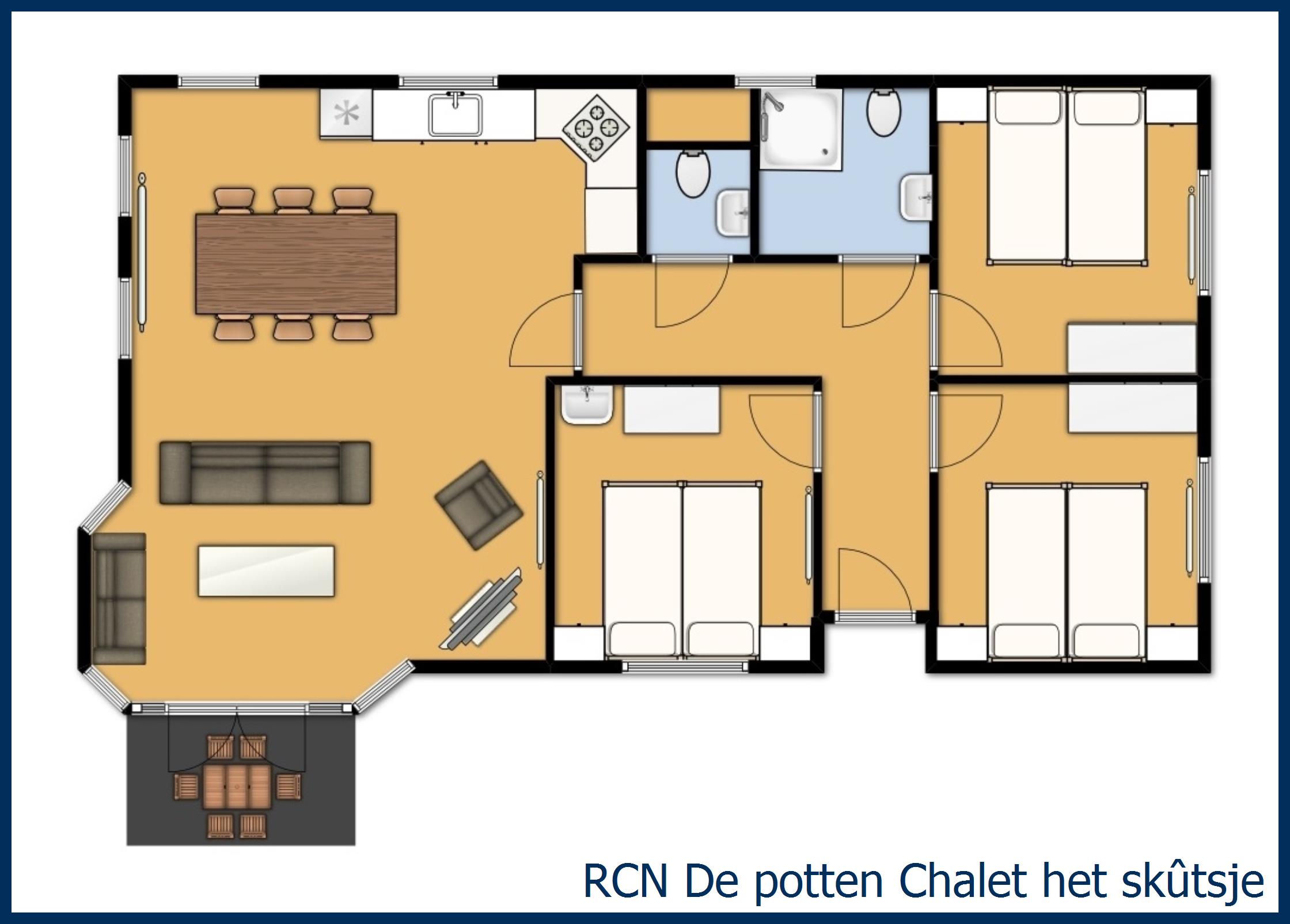 Cabane en bois het Skûtsje à De Potten