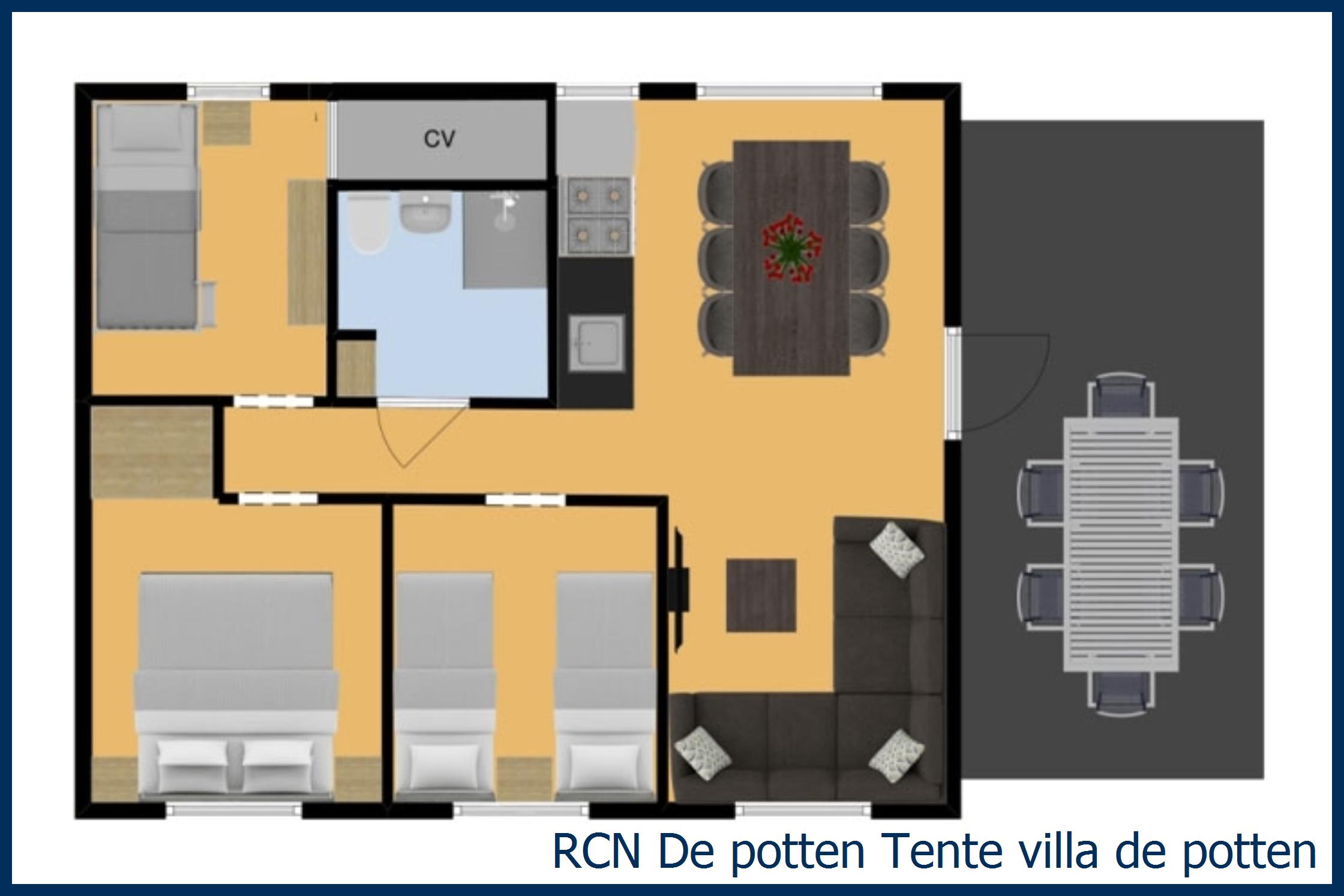 Cottage Tente villa de potten à De Potten
