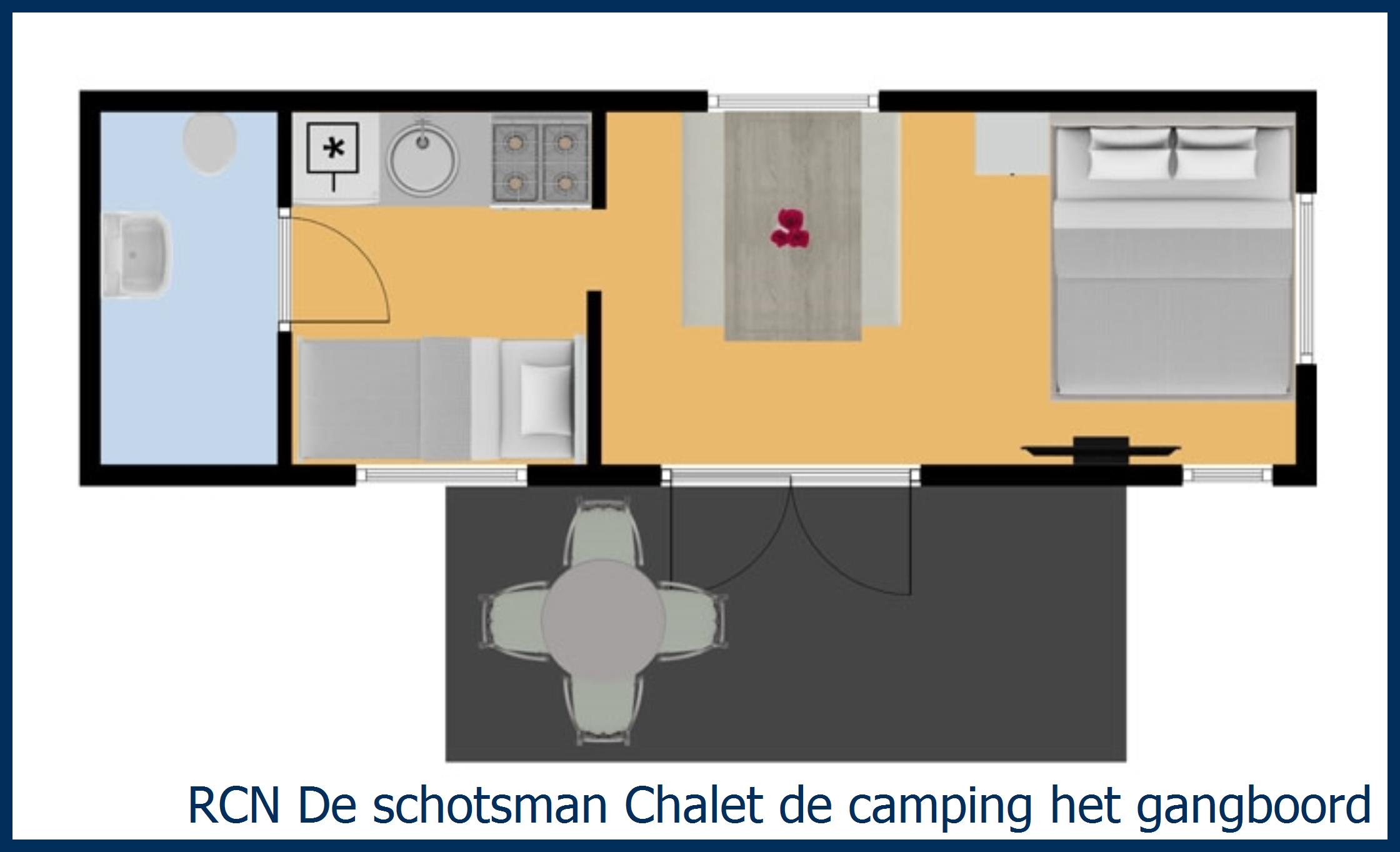 Cabane en bois de camping het gangboord à De Schotsman