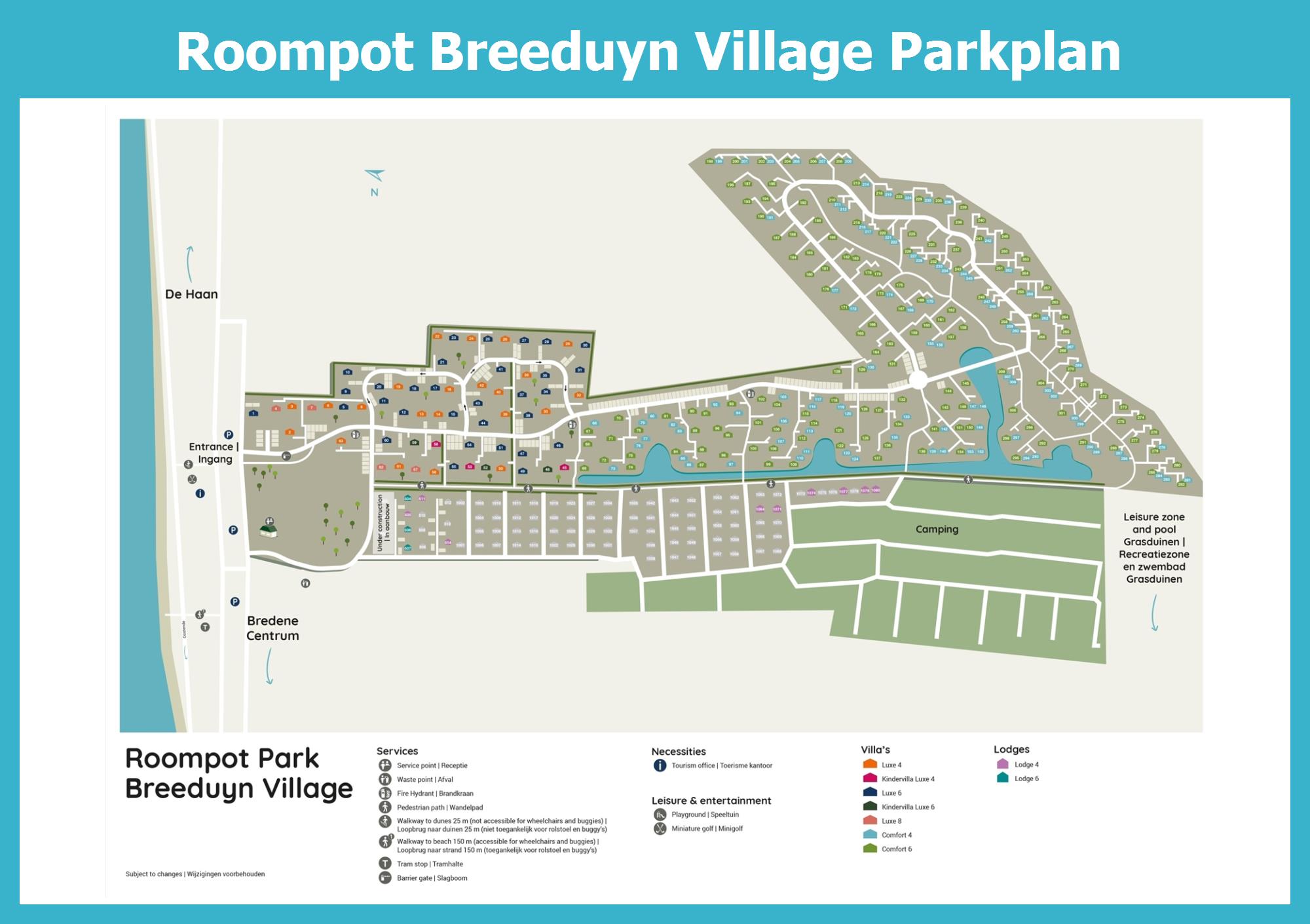 Karte und Lageplan Roompot Breeduyn Village