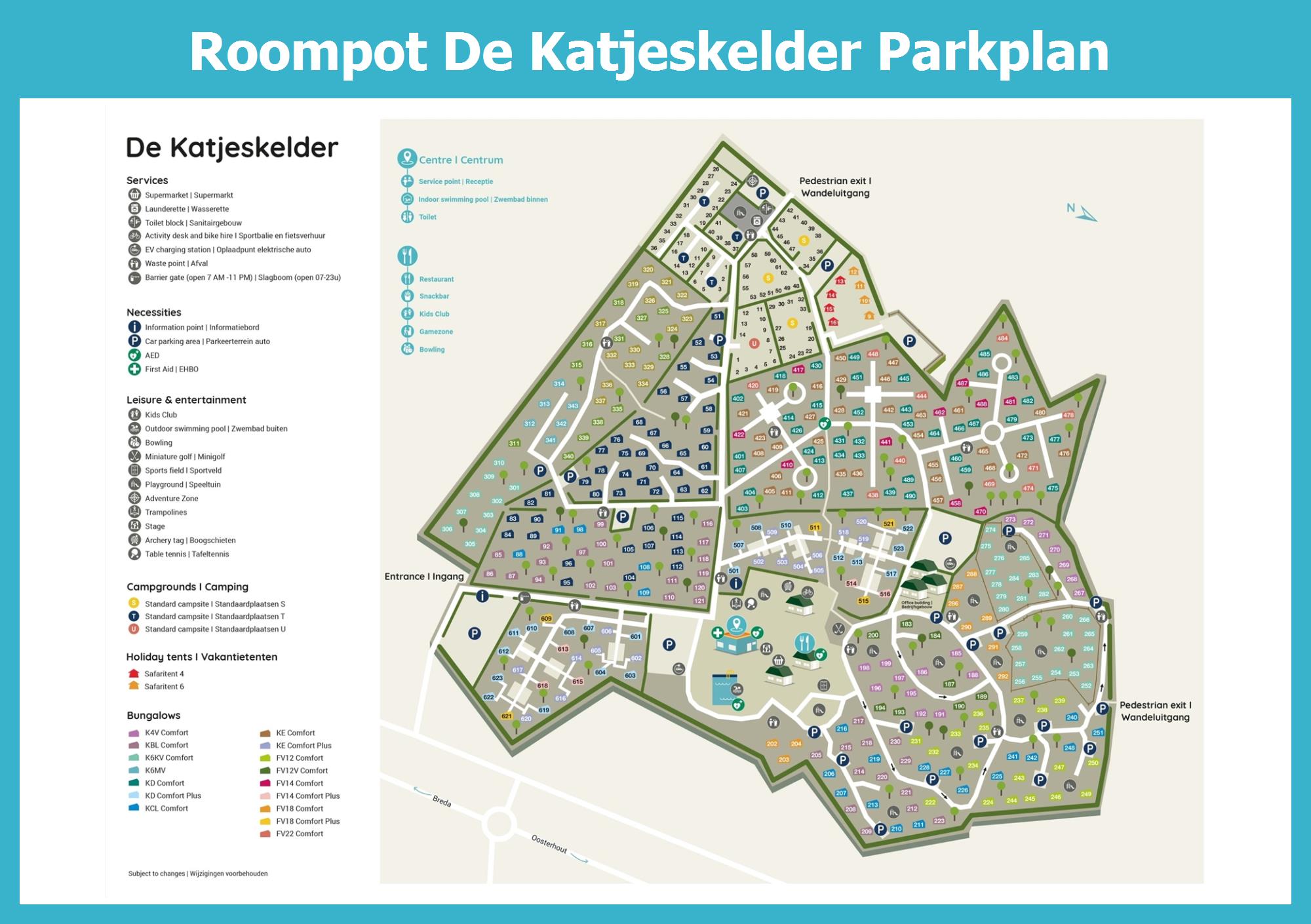 Karte und Lageplan Roompot De Katjeskelder