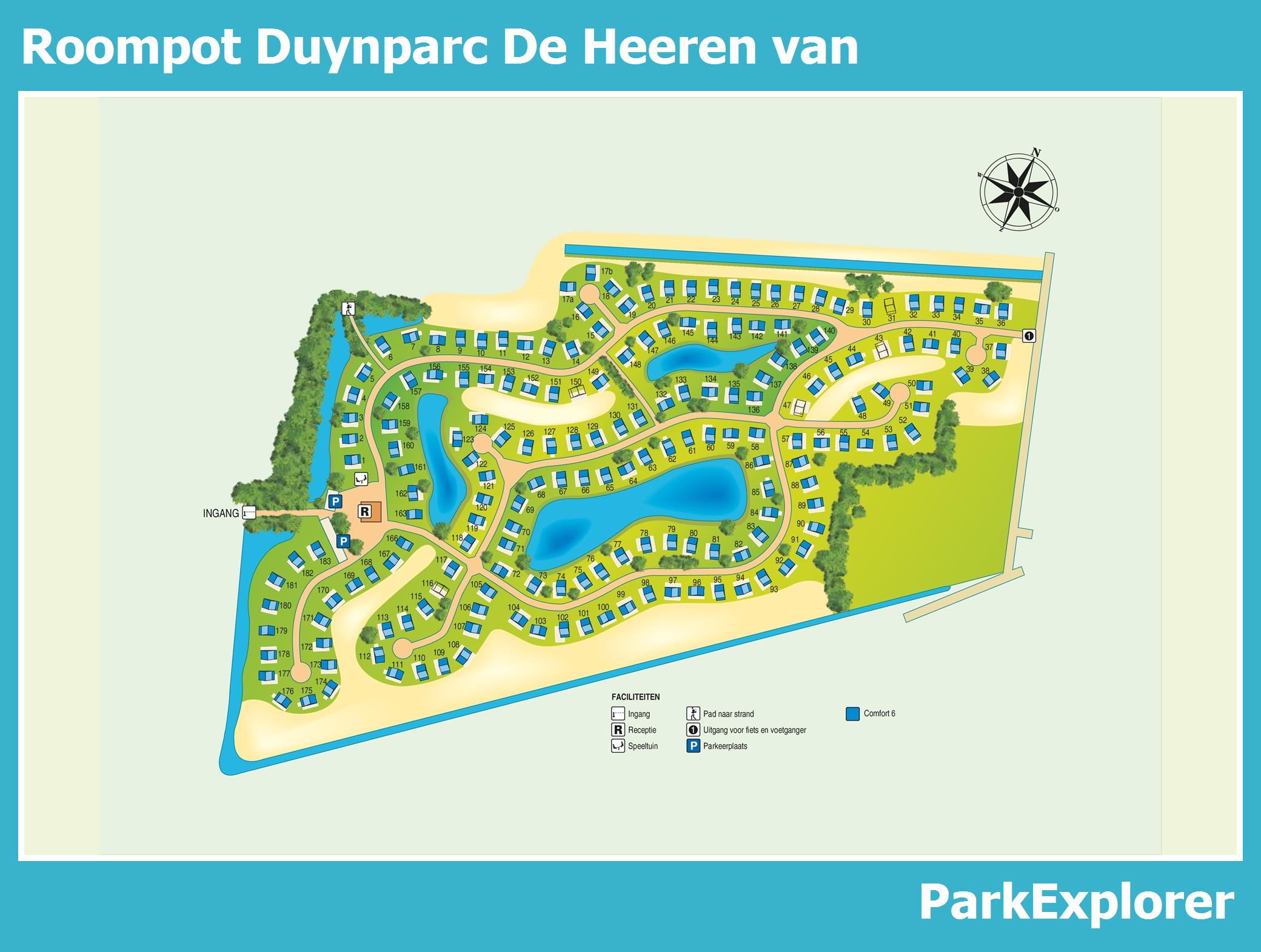 Karte und Lageplan Roompot Duynparc De Heeren van 's-Gravensande