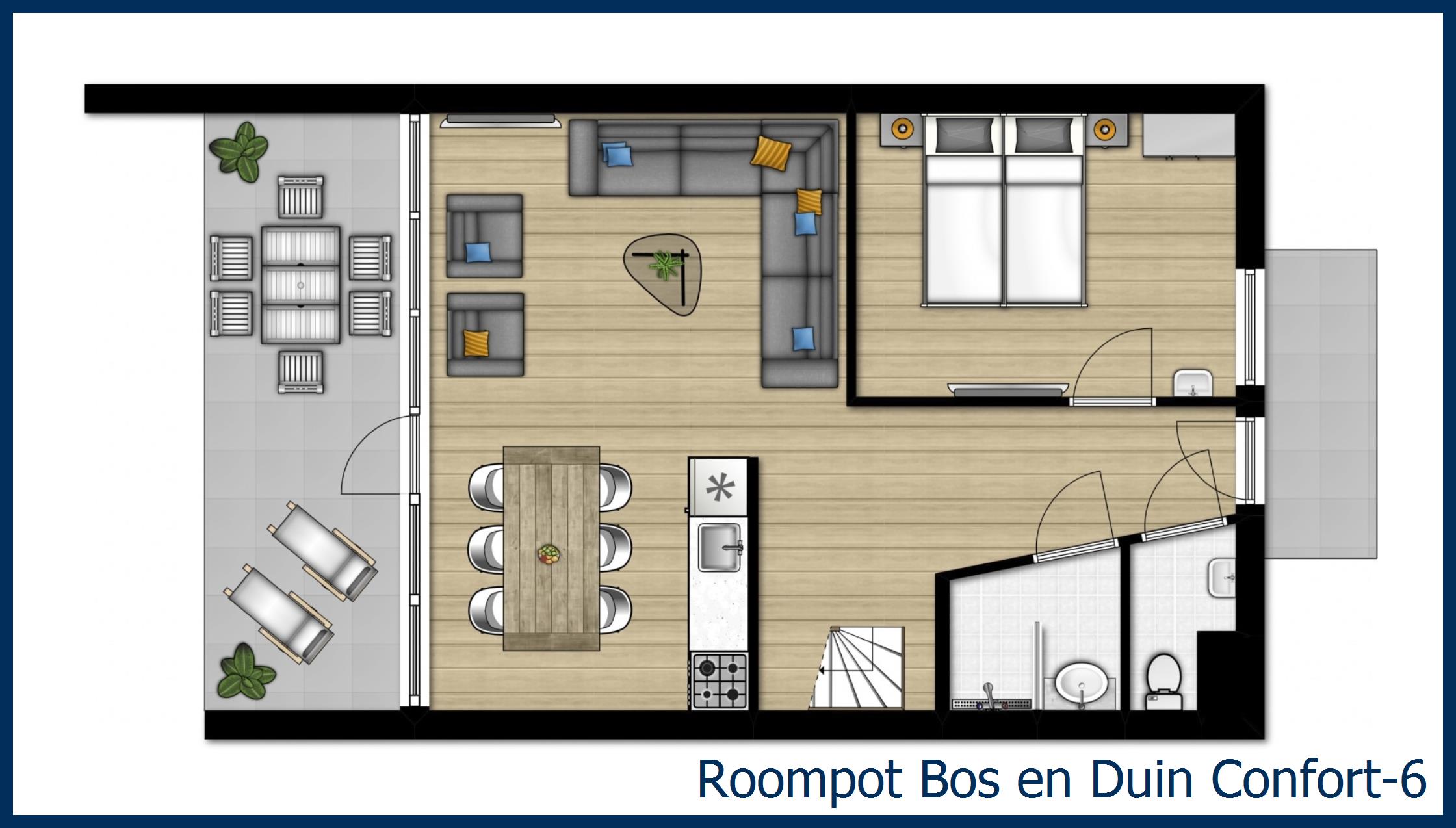 Bungalow Confort-6 à Bos en Duin