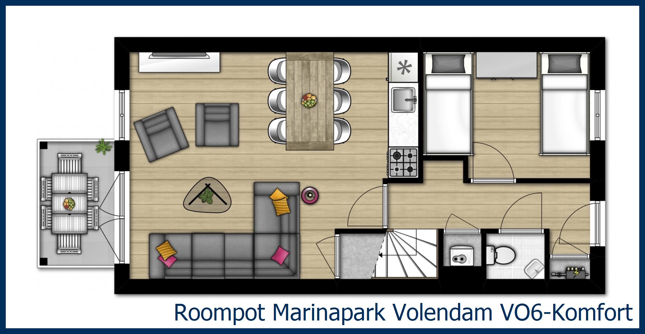 Bungalow VO6-Komfort in Marinapark Volendam
