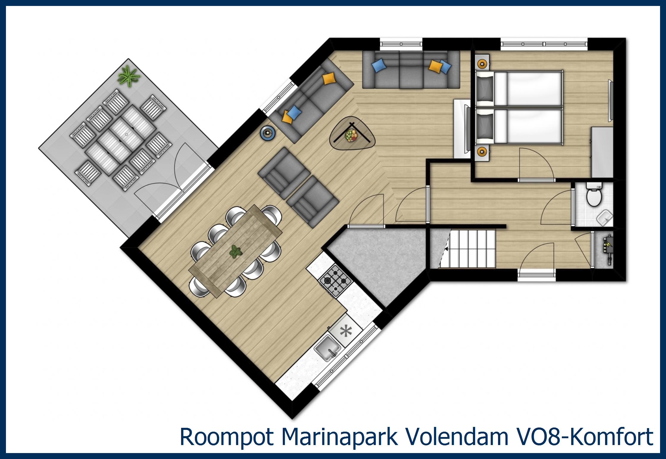 Bungalow VO8-Komfort in Marinapark Volendam