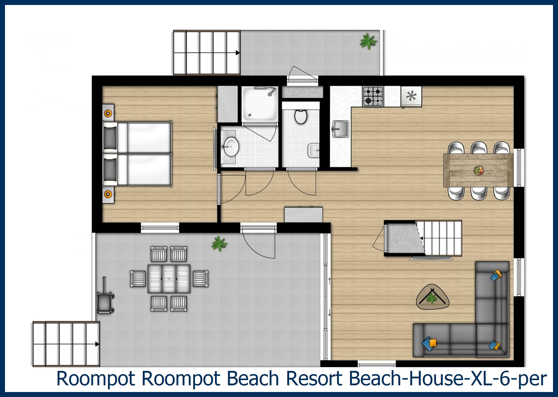 Maison de plage Beach-House-XL-6-pers à Beach Resort