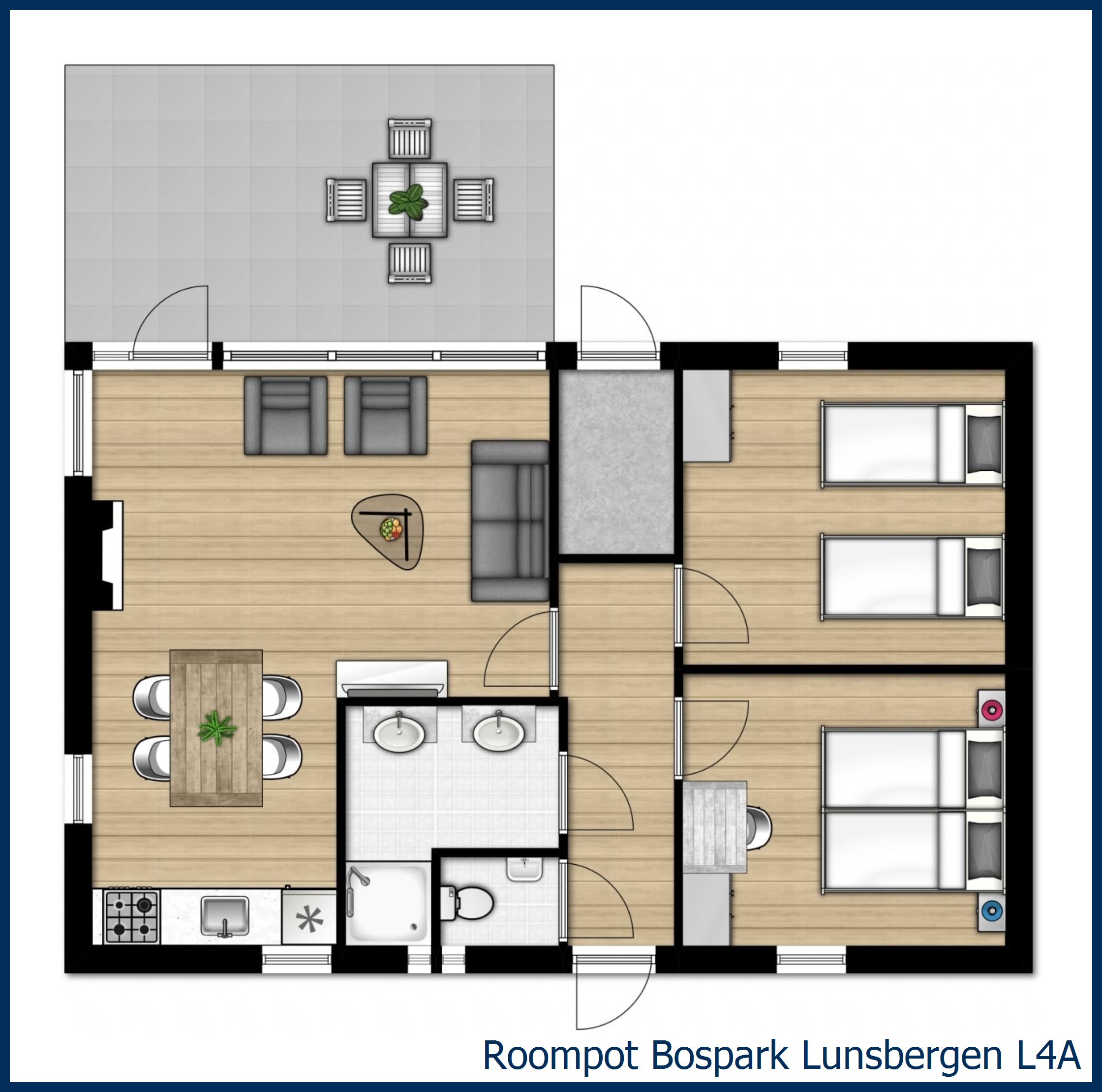 Bungalow L4A à Bospark Lunsbergen